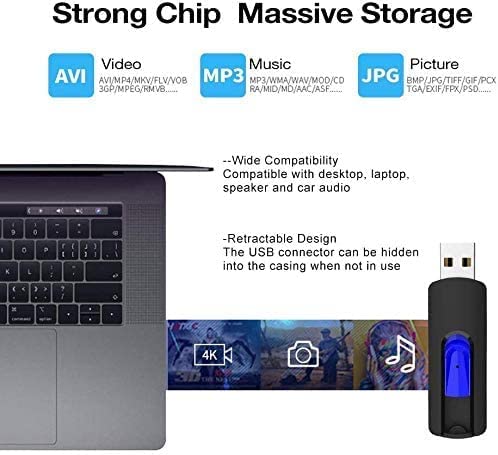 Vansuny 64GB USB Flash Drive 5-Pack - Retractable USB 2.0 Memory Stick for Data Storage & File Transfer (5 Colors)