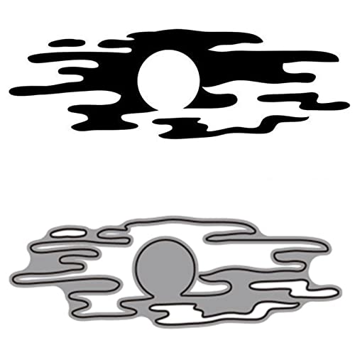 Moon Reflection Metal Die Cut Stencil for Card Making, Scrapbooking & DIY Paper Crafts - Perfect for Handmade Greeting Cards, Invitations, and Scrapbook Albums