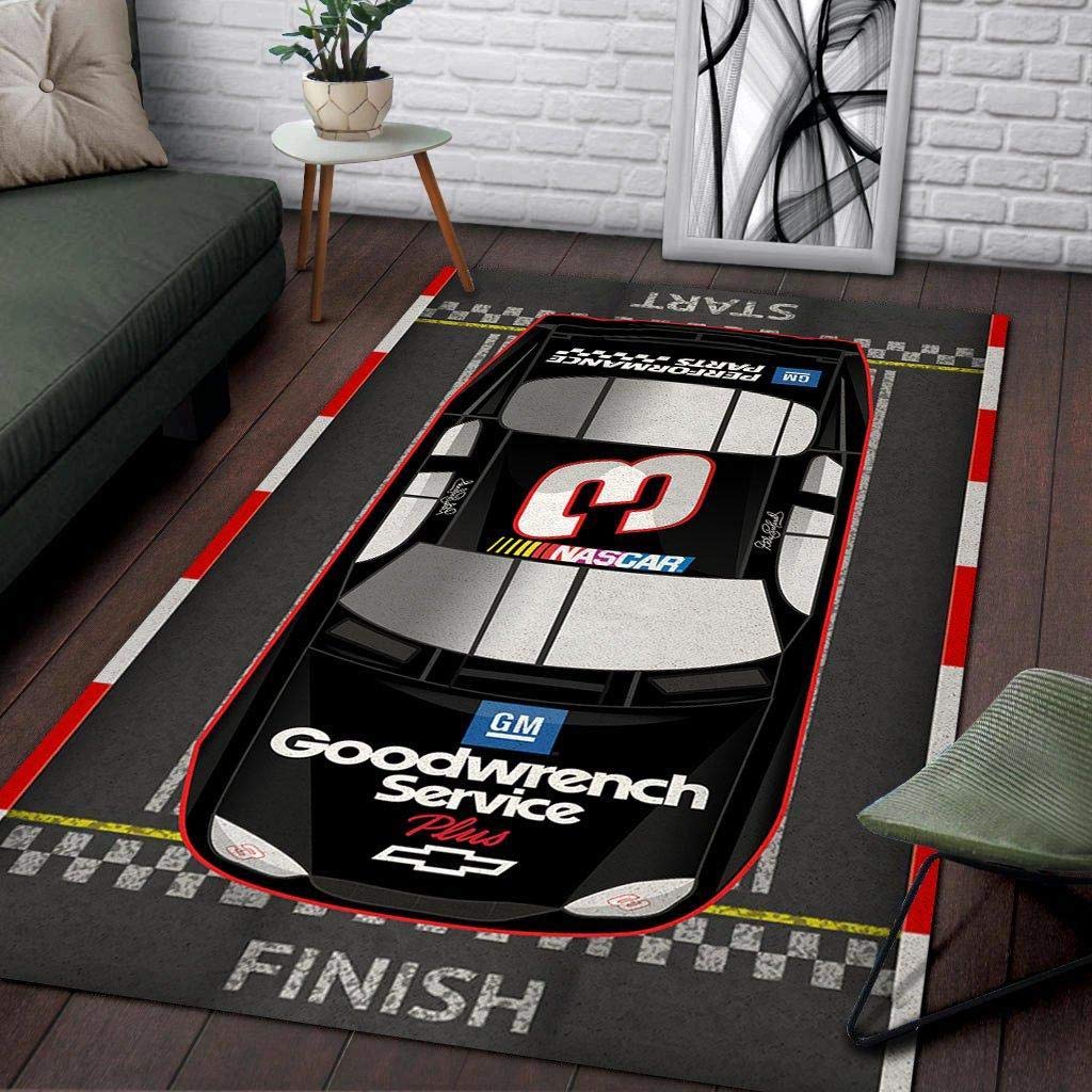 Dale Earnhardt NASCAR Racing Legend Area Rug - The Intimidator Floor Mat for Living Room Bedroom - Large Non-Slip Carpet for Man Cave, Game Room & Sports Fan Home Decor