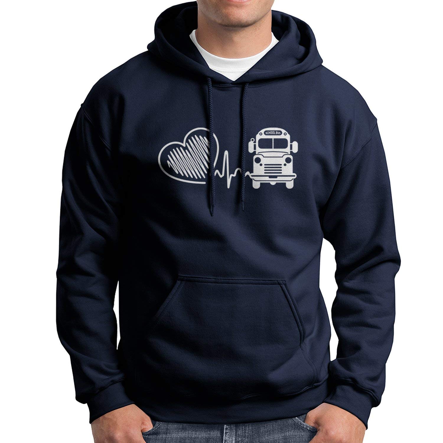 School Bus Driver Heartbeat Sweatshirt for Women & Men - Comfortable Crewneck Pullover for School Bus Drivers - Perfect for Work, Casual Wear & School Events