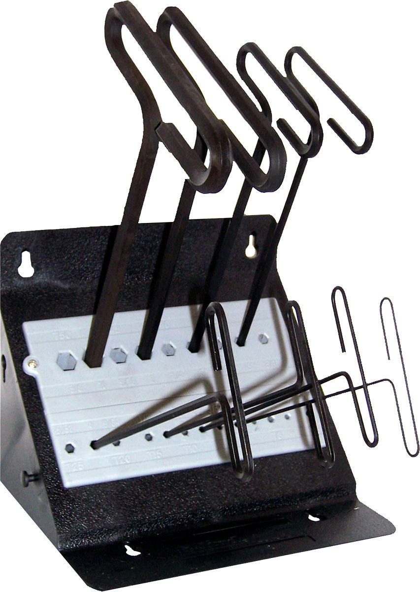 EKLIND 36198 Standard Grip Hex T-Key Allen Wrench Set - 8-Piece Metric (2-10mm) with Stand | Perfect for Automotive Repair, Furniture Assembly & DIY Projects