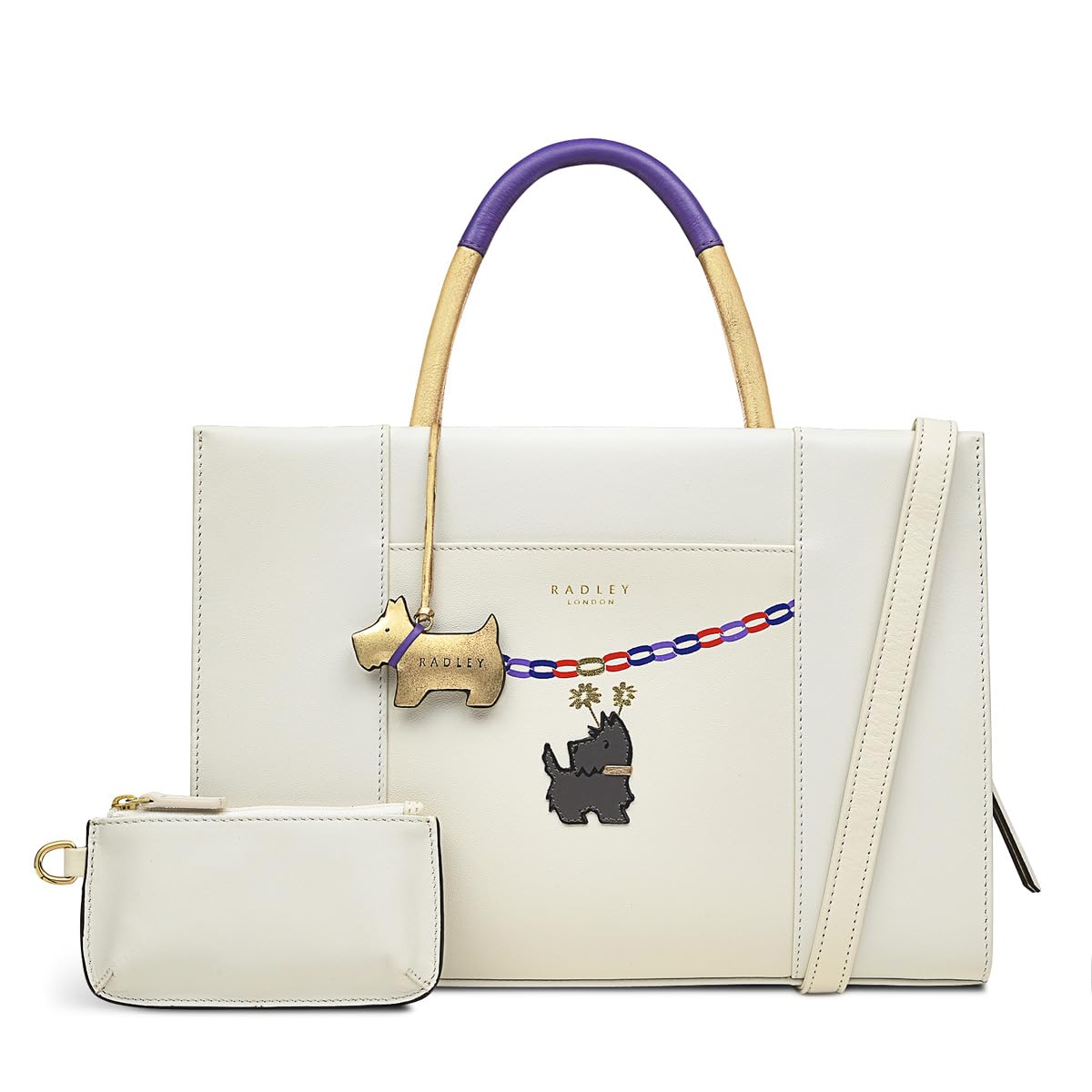 RADLEY London Picture Bag – Party Pals Medium Leather Satchel for Women | Crossbody Purse, Christmas Gift, Party & Everyday Use | Fashionable Leather Handbag for Work, Travel & Special Occasions
