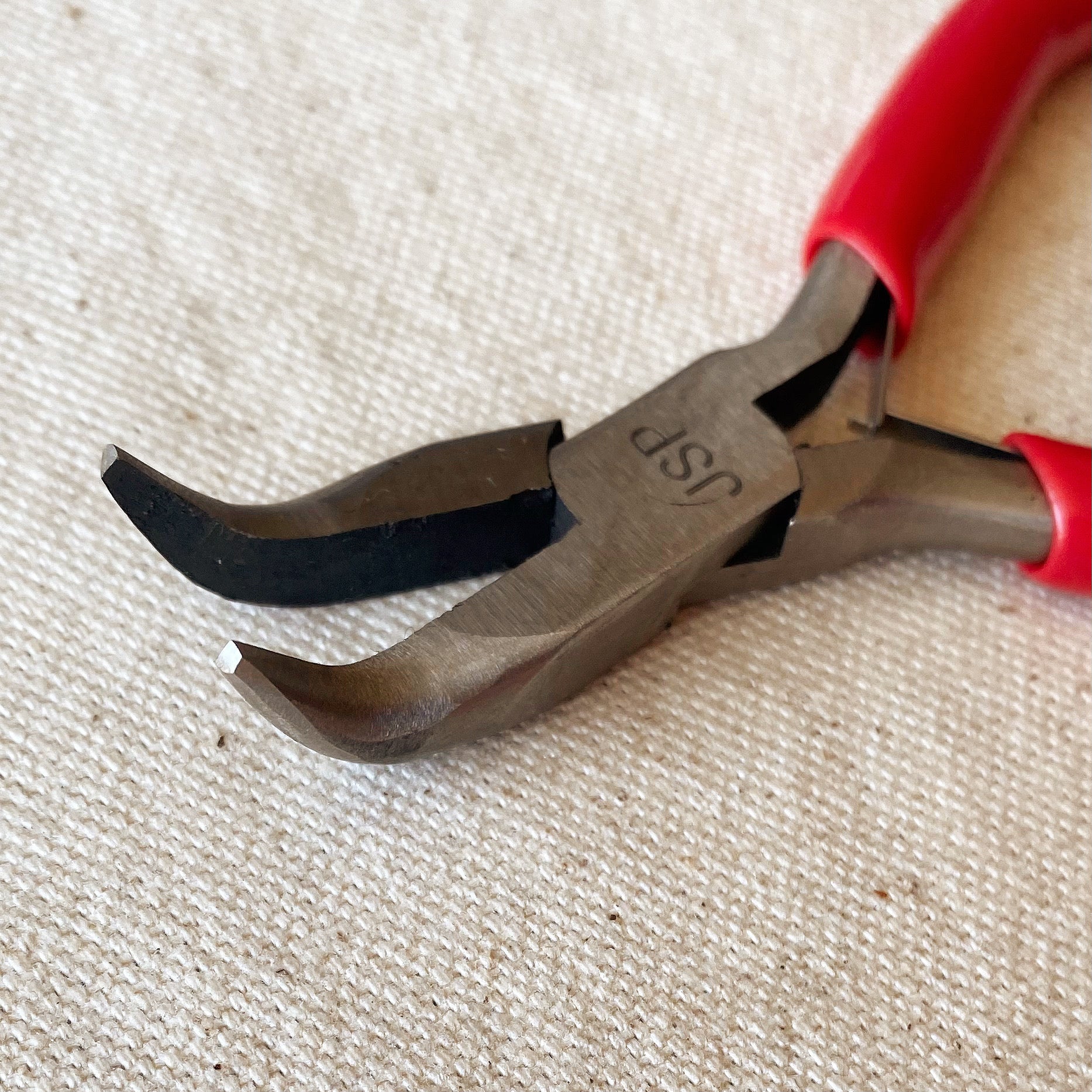 Bent Nose Pliers - 6 Inch Curved Tip Needle Nose Pliers for Jewelry Making, Electronics Repair, and Crafting - Ergonomic Grip for Precision Work
