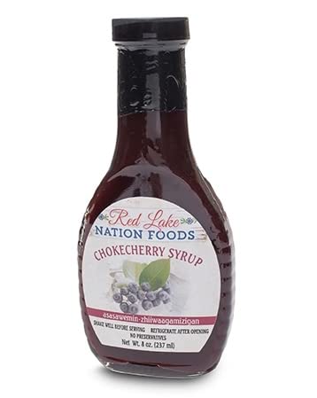 100% Natural Minnesota Chokecherry Syrup - 8oz Bottle | Handpicked Wild Fruit | No Preservatives Added | Perfect for Pancakes, Desserts & Cocktails