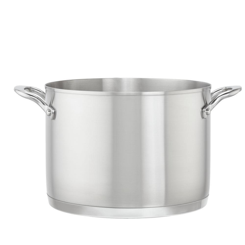 **Amana 8Qt Induction Stock Pot - Stainless Steel Cookware with Lid for Soups, Stews & Pasta - Perfect for Home Cooking & Professional Kitchens**