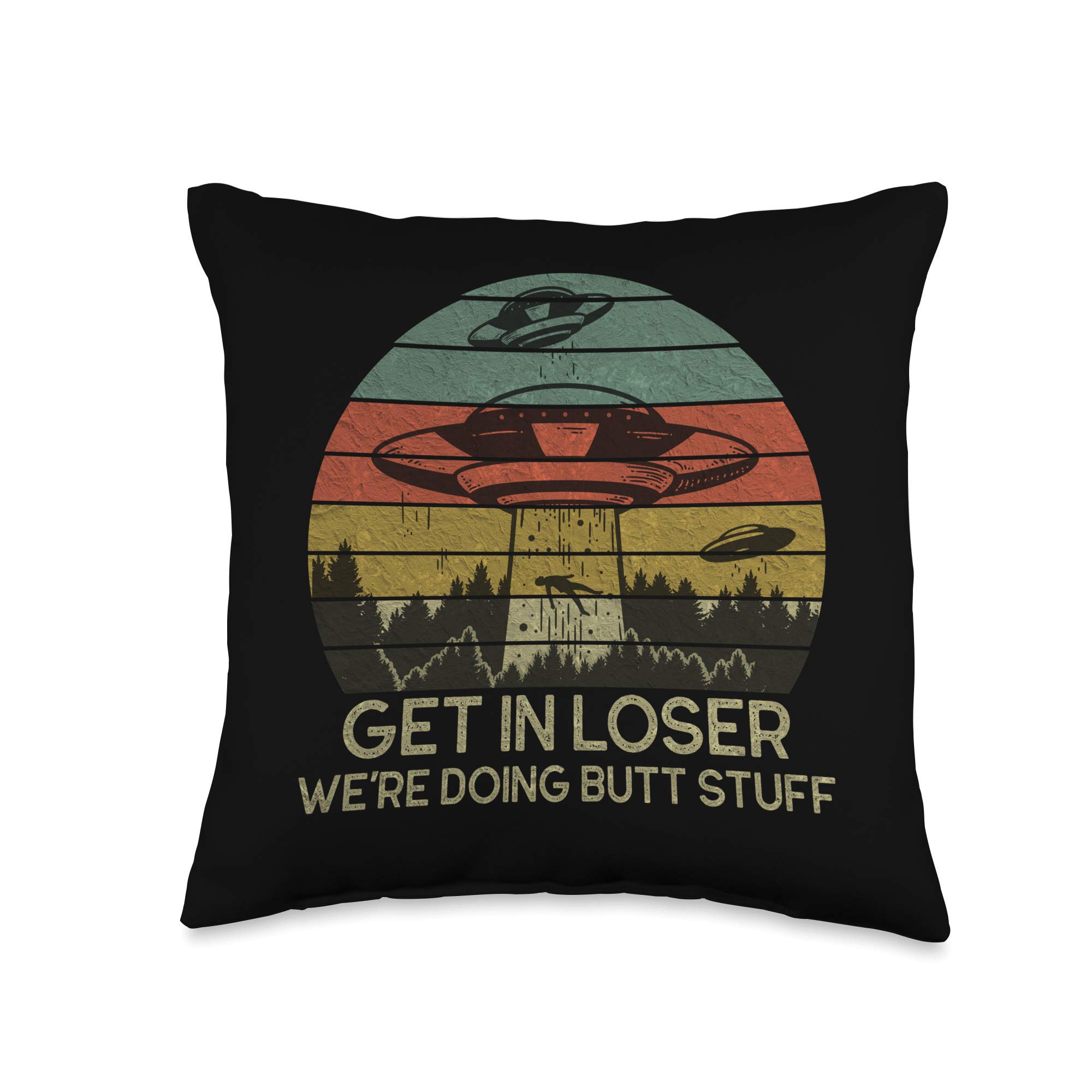 Retro Vintage Sunset Throw Pillow 16x16 - Multicolor Bohemian Decor for Couch, Bed & Home - Funny Pop Culture Gift for Friends