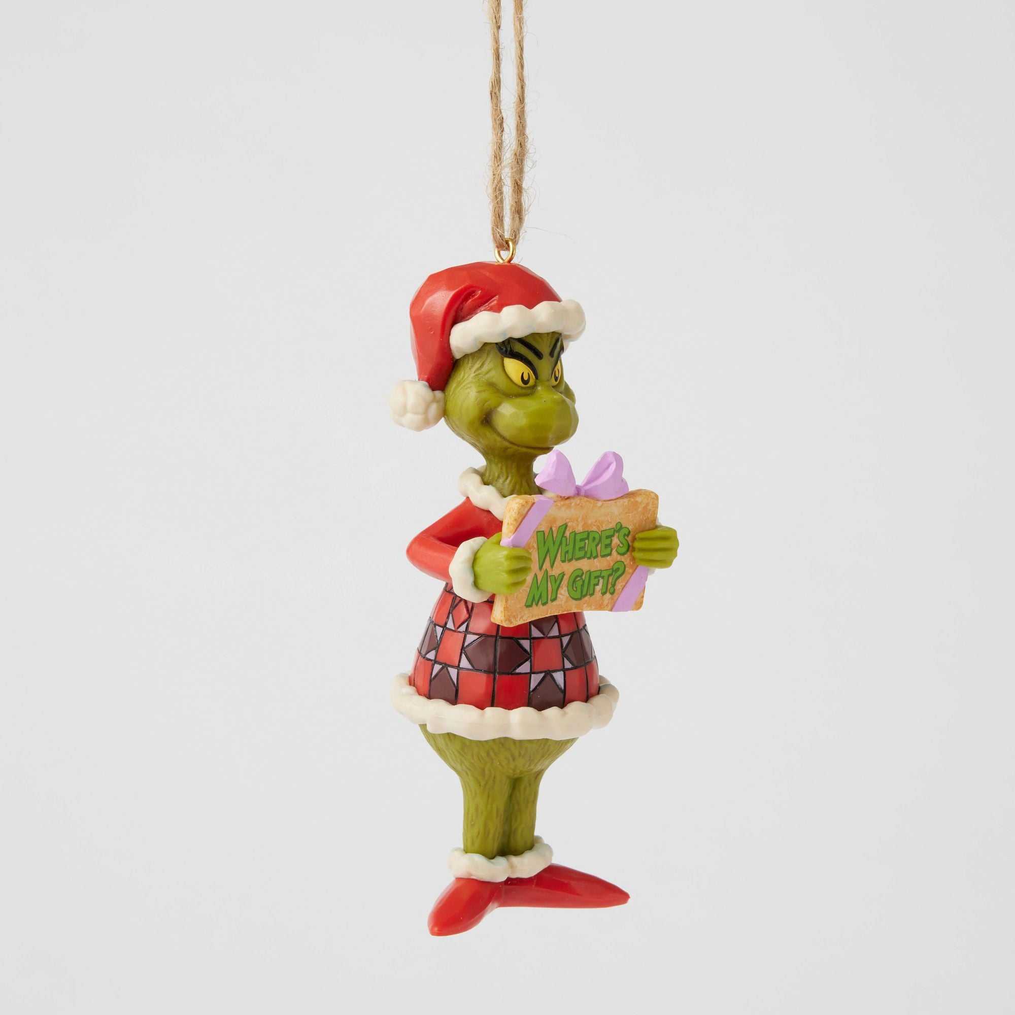 Grinch Christmas Message Ornament - Festive Holiday Decor for Tree, Gift, and Home - Perfect for Xmas Party & Family Gatherings
