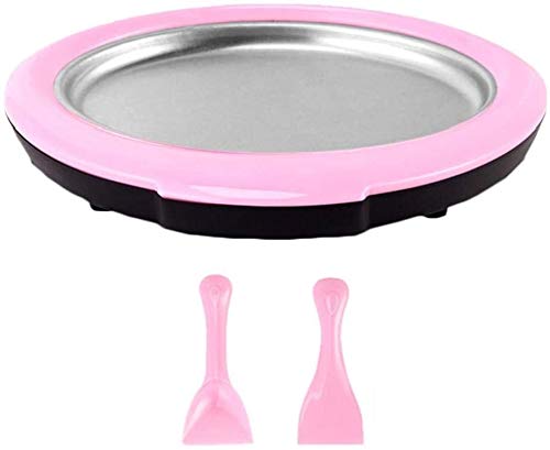 Pink Ice Cream Roll Maker Machine - DIY Rolled Ice Cream & Frozen Yogurt Maker with Non-Stick Plate - Perfect for Parties, Dessert Shops & Home Use