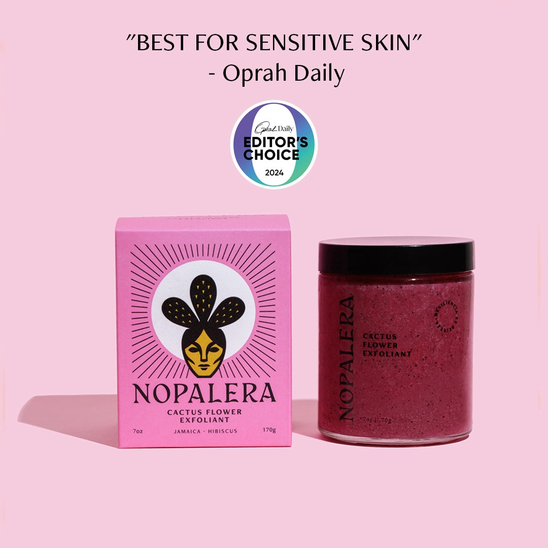 Nopalera Hibiscus Cactus Flower Exfoliating Scrub - Natural Face & Body Exfoliator for Glowing Skin | Perfect for Spa Day & Self-Care Routine