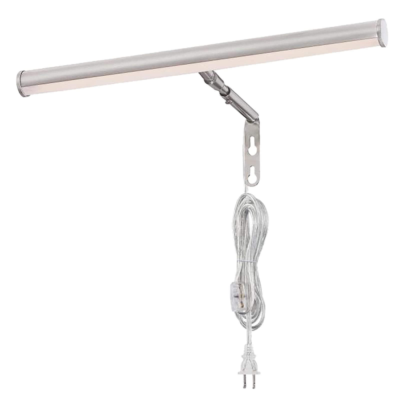 Ciata 14-Inch LED Picture Light for Wall Art - 3000K Warm White, 4W Adjustable Metal Frame Light with Inline On/Off Switch, 90+ CRI, Brushed Nickel Finish - Perfect for Galleries, Museums & Home Decor