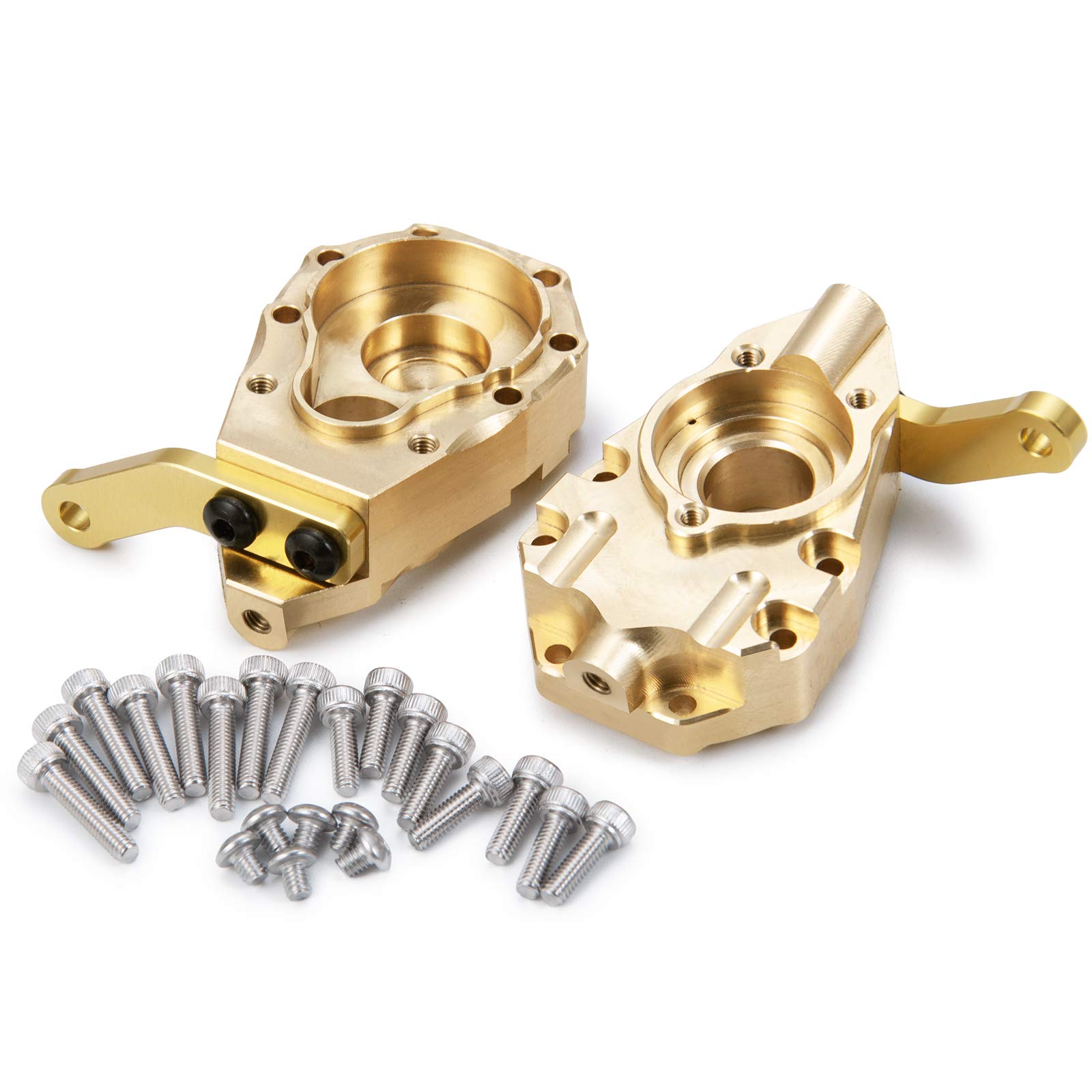 RCLions Brass Steering Cup Counterweight Upgrade Parts for TRX4 T4 1/10 RC Crawler Car - Heavy Duty Performance Accessories for Off-Road Crawling and Rock Climbing