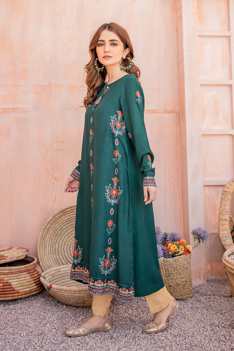 JANAAN Embroidered Women's Blouse - Elegant Floral Design, Breathable Cotton, Casual & Formal Wear for Office, Party, and Everyday Outfits