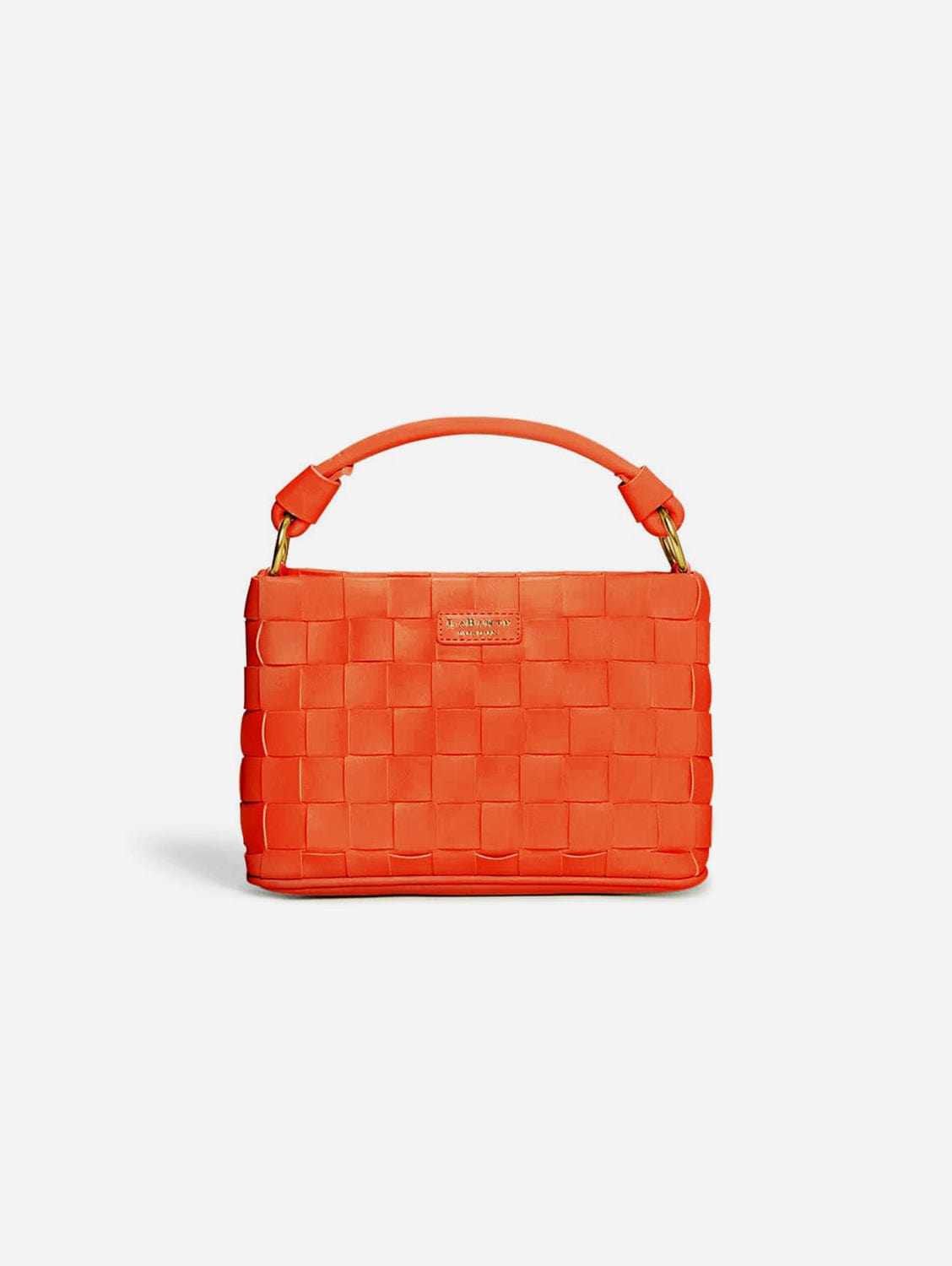 Eco-Friendly Baby Bella Woven Vegan Leather Crossbody Bag for Women - Stylish Orange Purse | Perfect for Casual Outings, Shopping & Travel Accessories