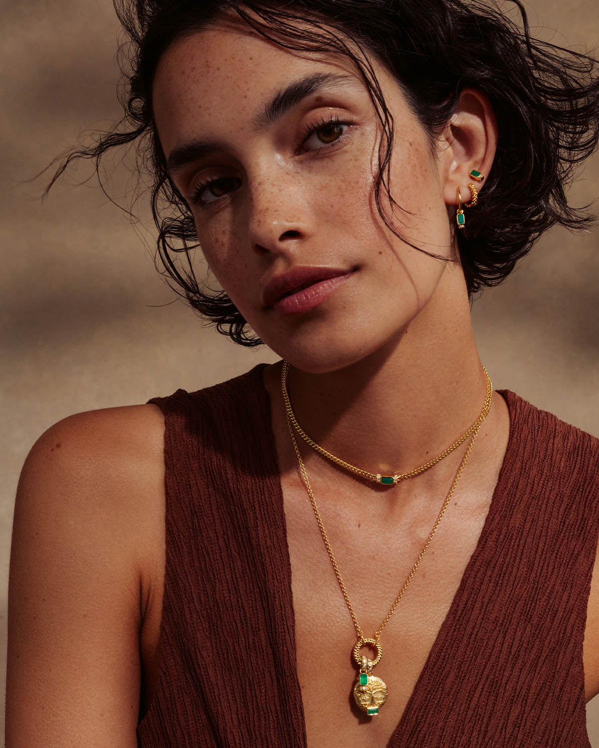 18K Gold Vermeil Green Onyx Curb Choker Necklace - Strength Within Symbol - Elegant Layering Piece for Women, Perfect for Everyday Wear, Gifts & Special Occasions