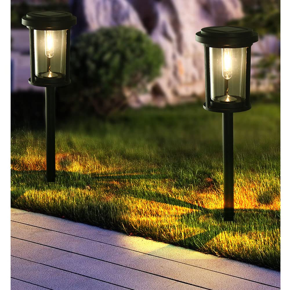 Solar Powered Outdoor Post Lights - Waterproof LED Garden Lantern for Courtyard, Villa & Landscape Decoration | Die Cast Aluminum Fixture with Floor Plug | Perfect for Pathways, Driveways & Patio Lighting