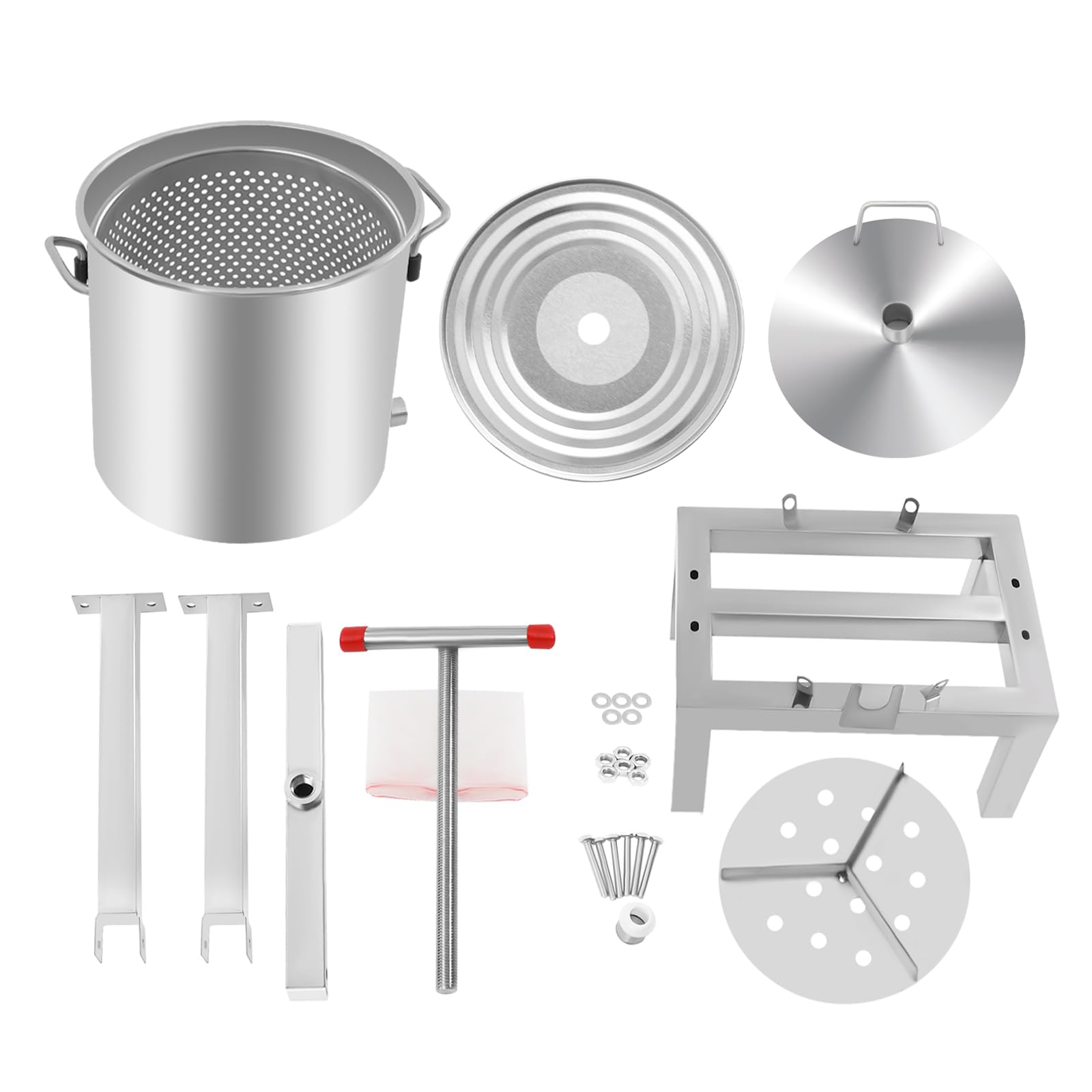 10L Stainless Steel Manual Honey Press Extractor - Beekeeping Equipment for Beeswax & Fruit Juice Extraction | Perfect for Home Brewing, Cider Making & Wine Production