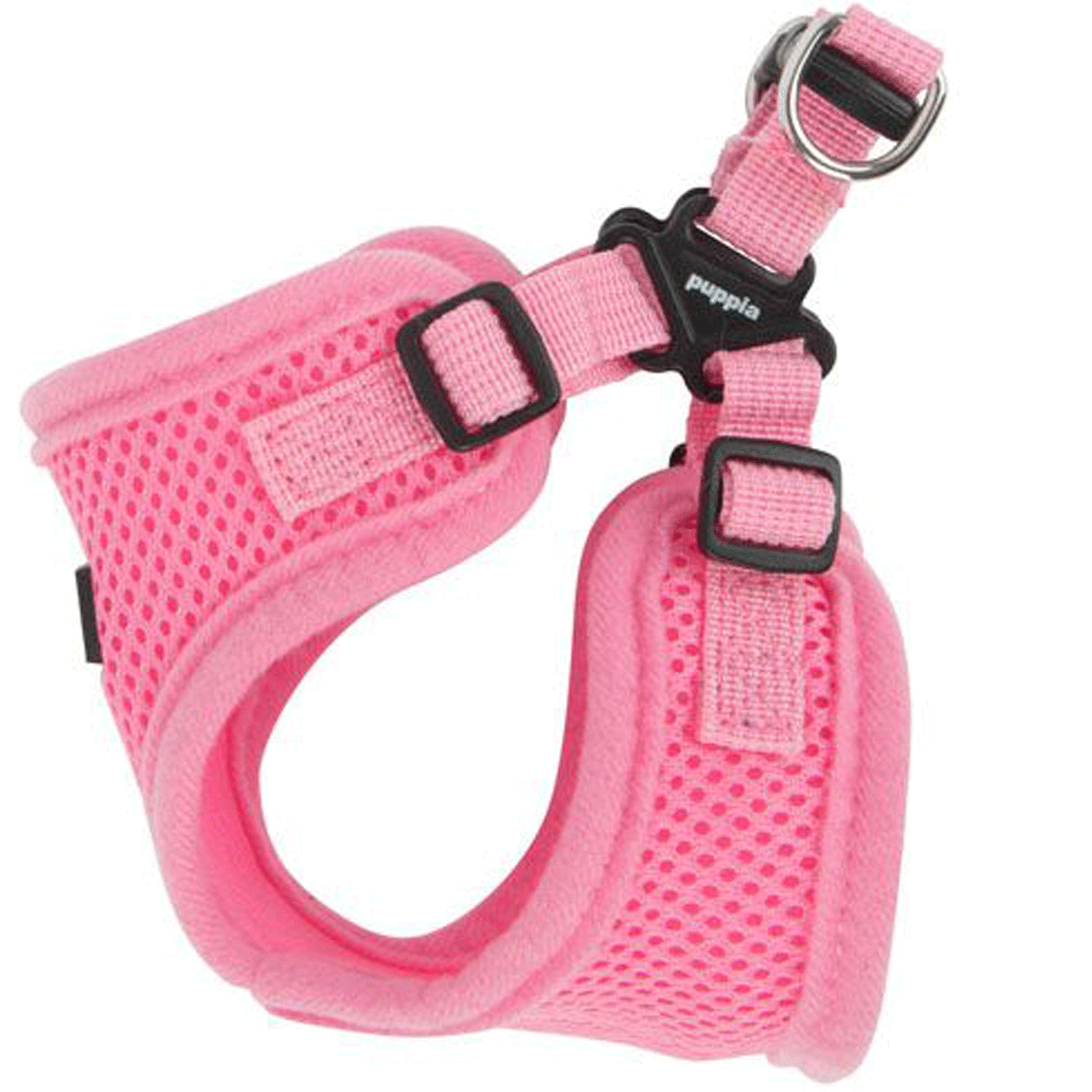 Puppia Soft Step-In Dog Harness - Adjustable Pink Pet Harness for Small & Medium Dogs - Comfortable & Secure Walking Vest for Daily Walks & Outdoor Adventures