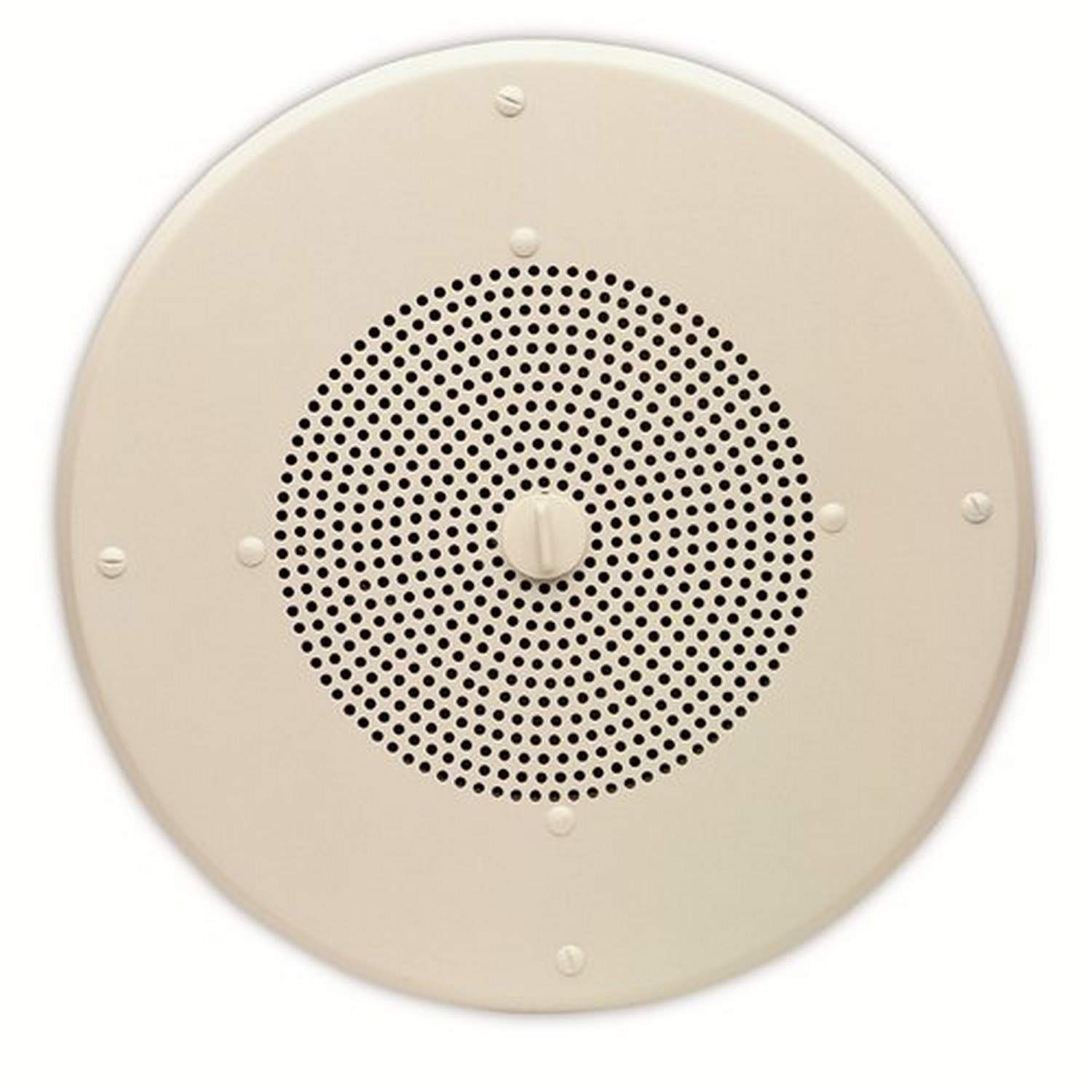 Valcom V-1220 8-Inch One Way Amplified Dual Input Ceiling Speaker - High Quality Sound for Commercial Spaces, Churches & Schools