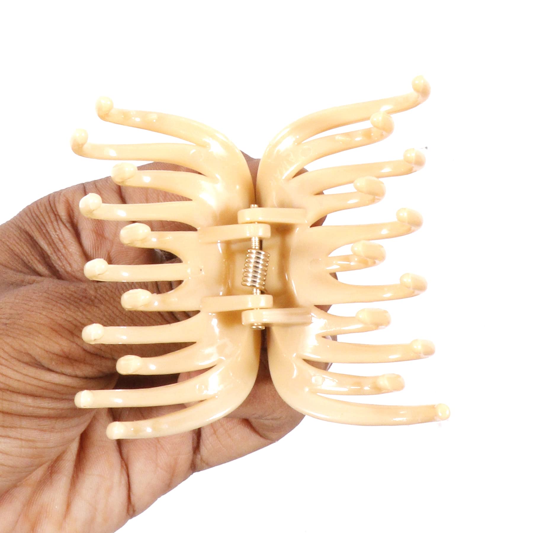 Navjai Large Hair Claw Clips for Thick Hair - Strong Hold Non-Slip Jumbo Hair Clips (12-Pack) - Perfect for Women & Girls Styling, Updos, Ponytails & Everyday Hair Accessories