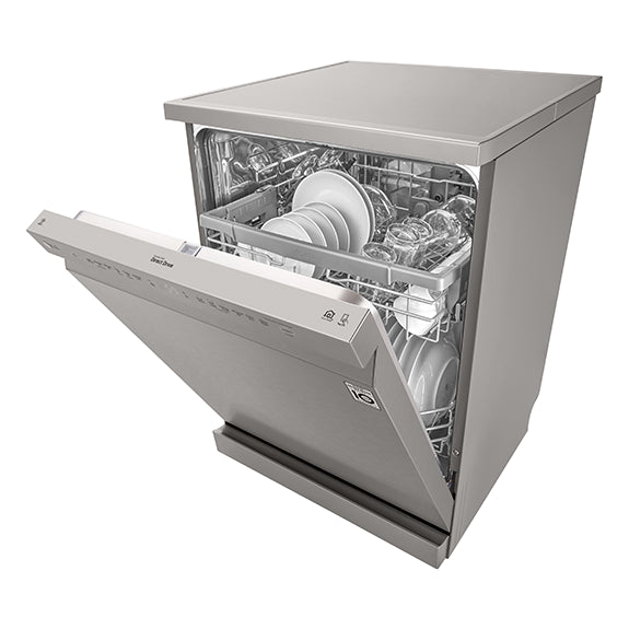 LG XD5B14PS QuadWash Dishwasher - 24 Inch Built-In Smart Wi-Fi Enabled with 4 Spray Arms & TrueSteam Technology for Large Families | Perfect for Kitchens with Heavy-Duty Cleaning Needs