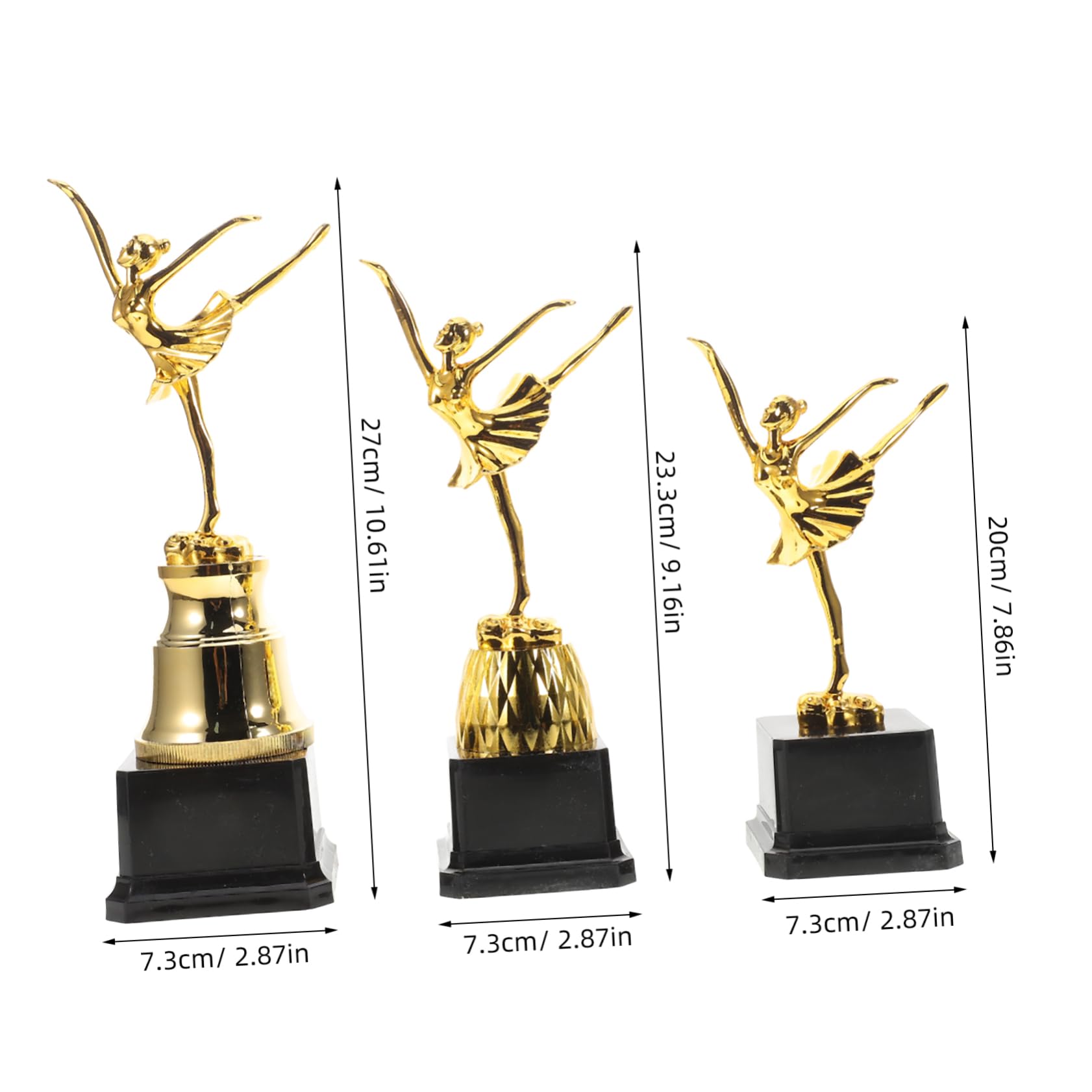 GAROZATION Elegant Ballet Dance Trophy Cup - Customizable Nameplate Award for Dance Competitions & Performances | Durable & Stable for Longevity | Perfect for Ballet Recitals, Dance Competitions & Award Ceremonies