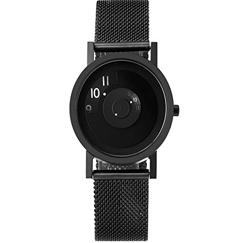 Projects Watches Reveal Black Mesh Watch | 40mm Stainless Steel Minimalist Watch for Men & Women | Perfect for Business, Casual & Everyday Wear