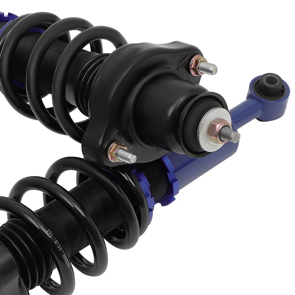 ECCPP Adjustable Height Coilover Suspension Kit - Blue Coil Spring Shocks for 2002-2006 Mitsubishi Lancer | Performance Upgrade for Street Racing & Off-Road Driving