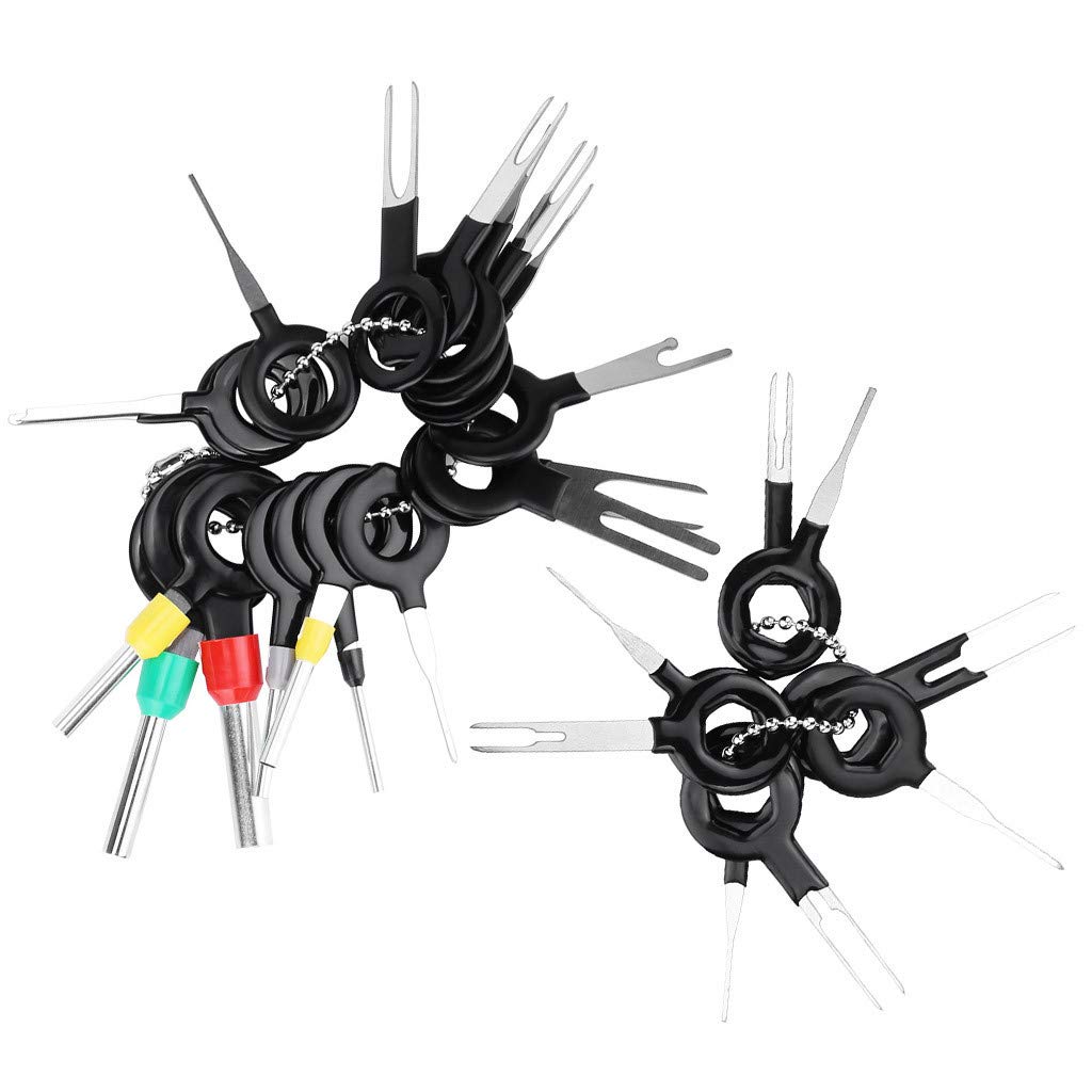 26PC Wire Terminal Removal Tool Kit - Car Electrical Wiring Crimp Connector Pin Extractor Set for Automotive Repair | Use for Vehicle Wiring Harness, Electrical System Maintenance & DIY Projects
