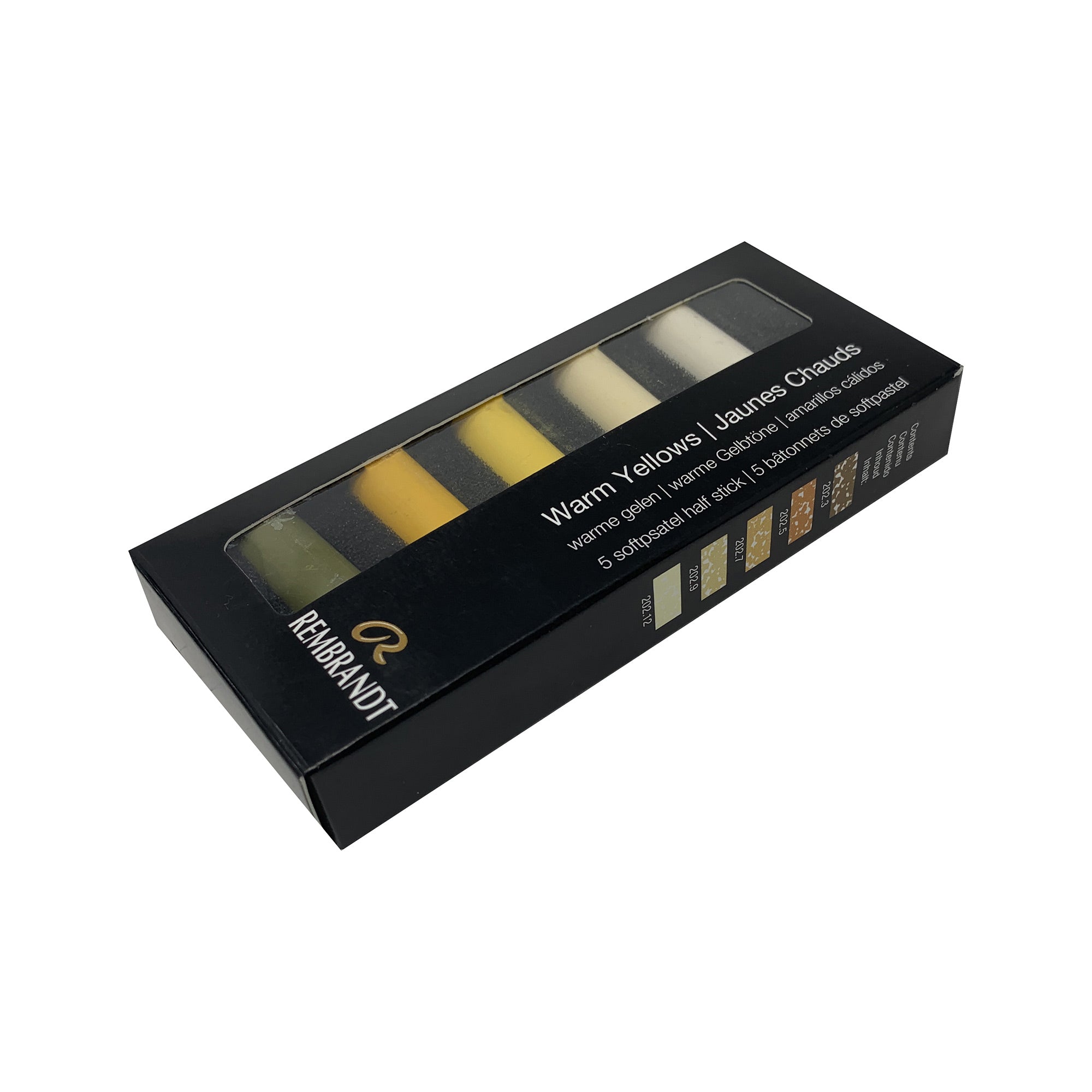 5 Pack Half Stick Soft Pastels - Warm Yellow Shades for Artists & Drawing | Perfect for Sketching, Blending & Layering Techniques