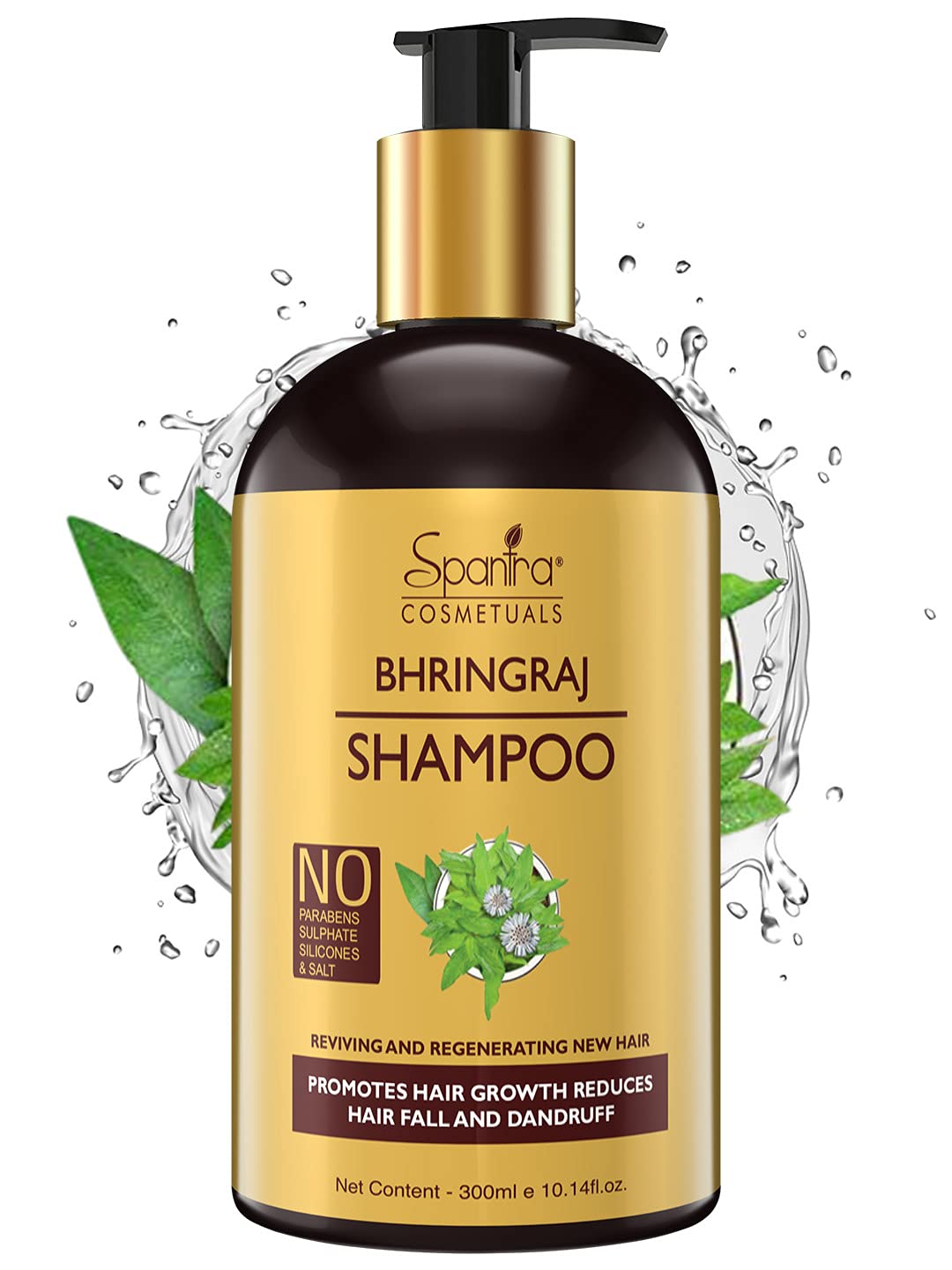 Spantra Bhringraj Shampoo 300ml for Hair Growth & Scalp Care | Natural Ayurvedic Formula to Strengthen Hair Roots | Deep Conditioning Treatment for Dry & Damaged Hair | Paraben & Sulfate Free | Perfect for Daily Use & Hair Regrowth Therapy