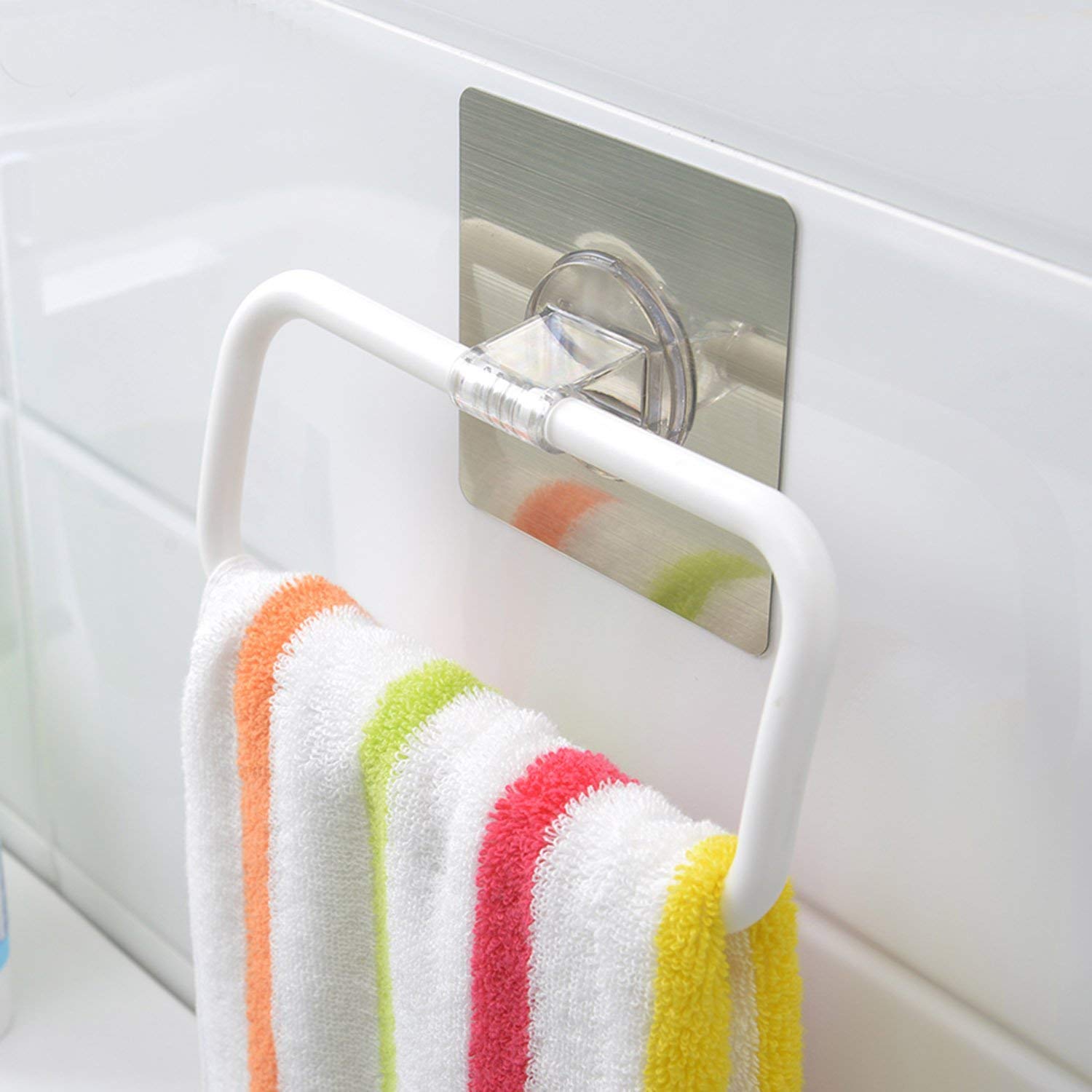 Kepzell Plastic Napkin Holder & Towel Ring Set - Bathroom & Kitchen Accessories (Model-2, 1 Pack) for Dining Table Decor & Bathroom Organization