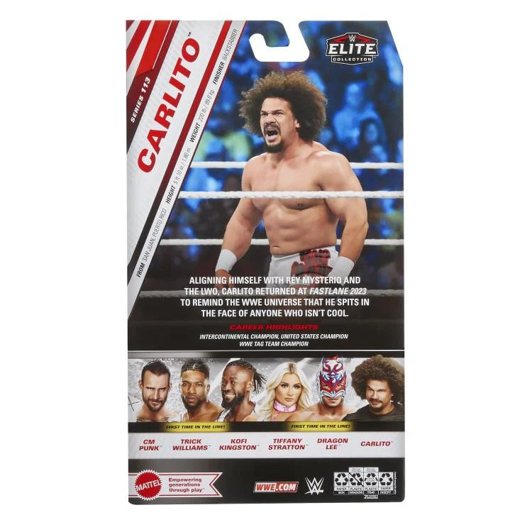 Carlito WWE Elite Collection Series 113 Action Figure - Authentic Wrestling Toy for Collectors & Fans - Perfect for Display, Play & WWE Themed Parties