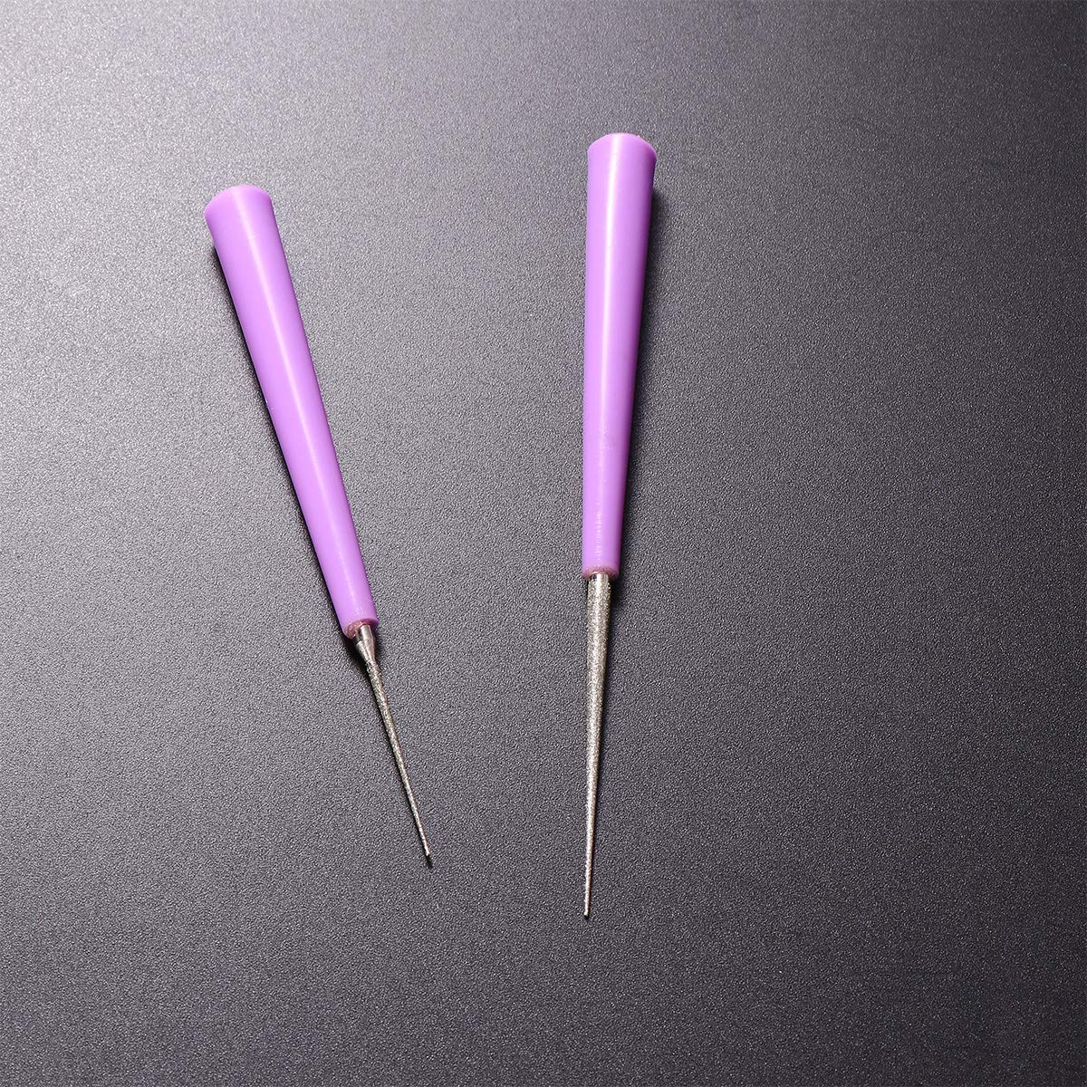 2 Pcs Diamond Tipped Bead Reamer Replacement Tips - Professional Bead Hole Opener Tool for Jewelry Making, DIY Crafts, Pearl & Gemstone Drilling - Perfect for Beading, Jewelry Repair & Craft Projects