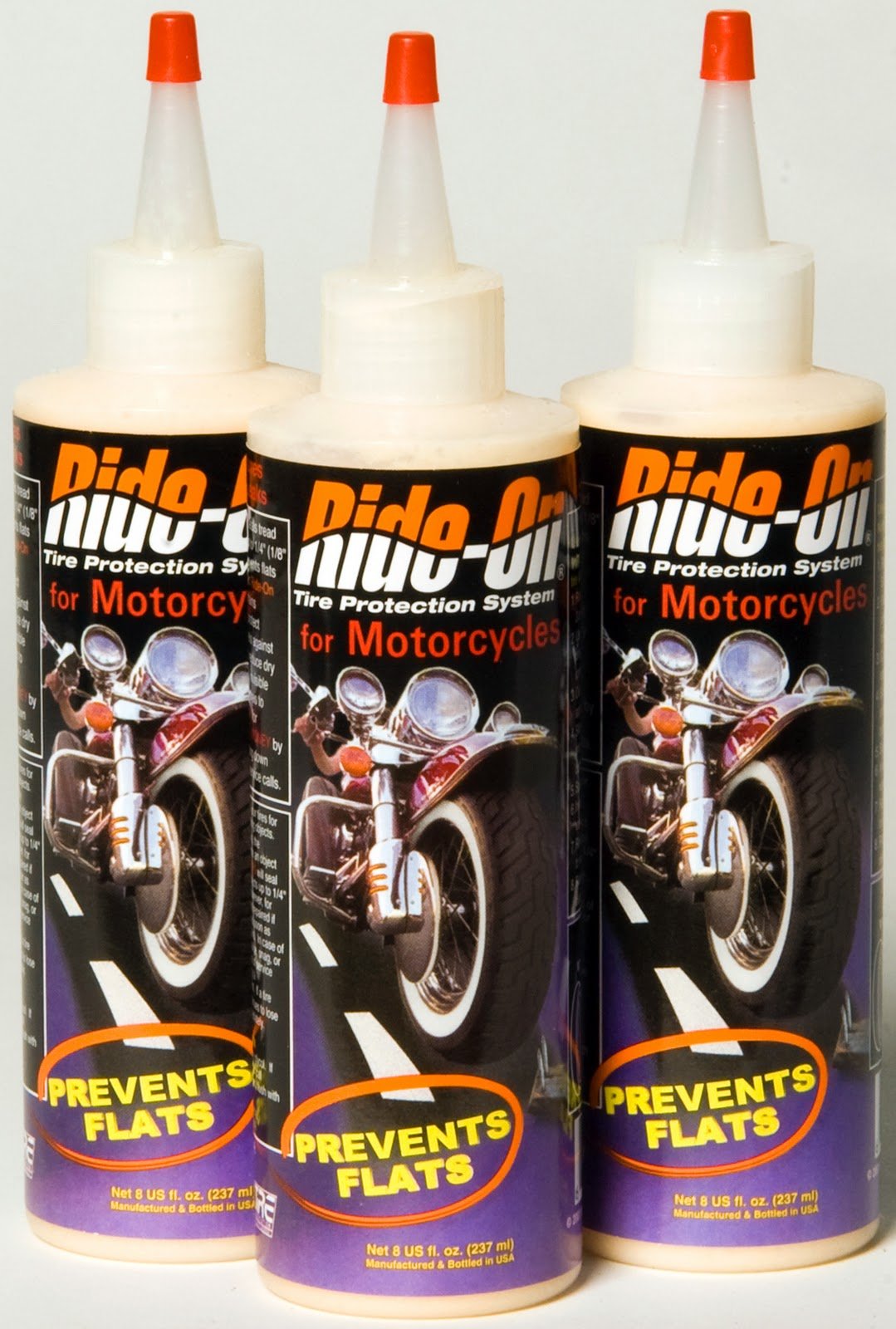Best Ride-On Motorcycle Tire Sealant Kit - 4 Bottles (16 oz Each) for Puncture Repair & Flat Prevention - Ideal for Off-Road, Street Bikes & ATV Adventures