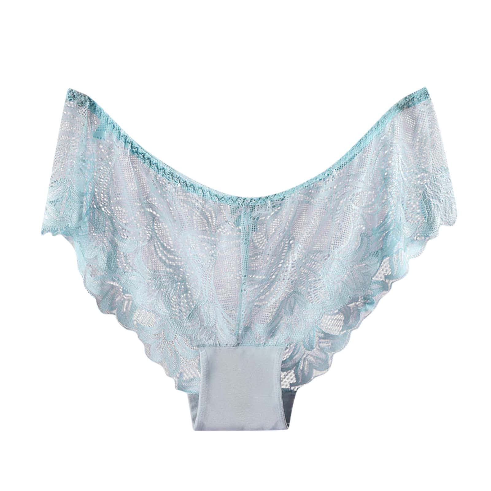 Sexy Lace Thong Panties for Women - High Waist Comfortable & Playful Hollow Out Design with Mesh Thighs - Perfect for Date Night, Lingerie Gift or Everyday Wear