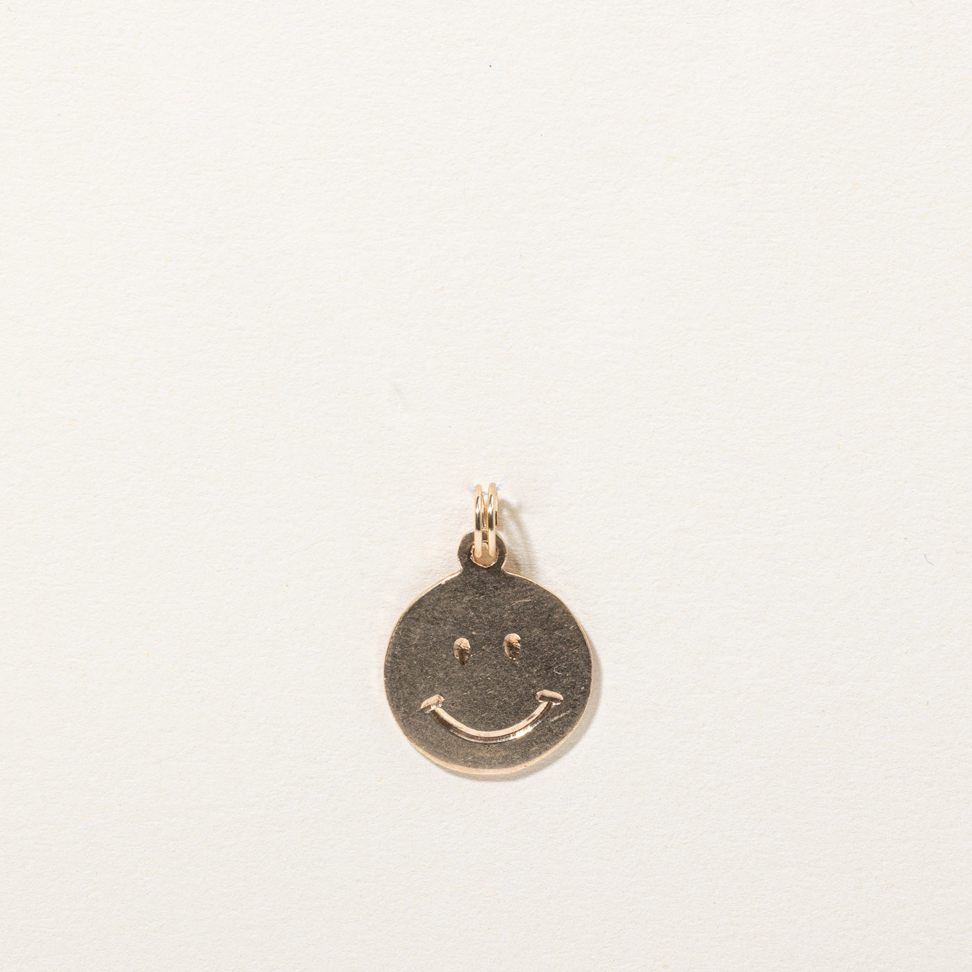 10k Yellow Gold Happy Face Charm Pendant - Dainty Smiley Face Necklace for Women - Perfect for Everyday Wear, Gifts & Special Occasions