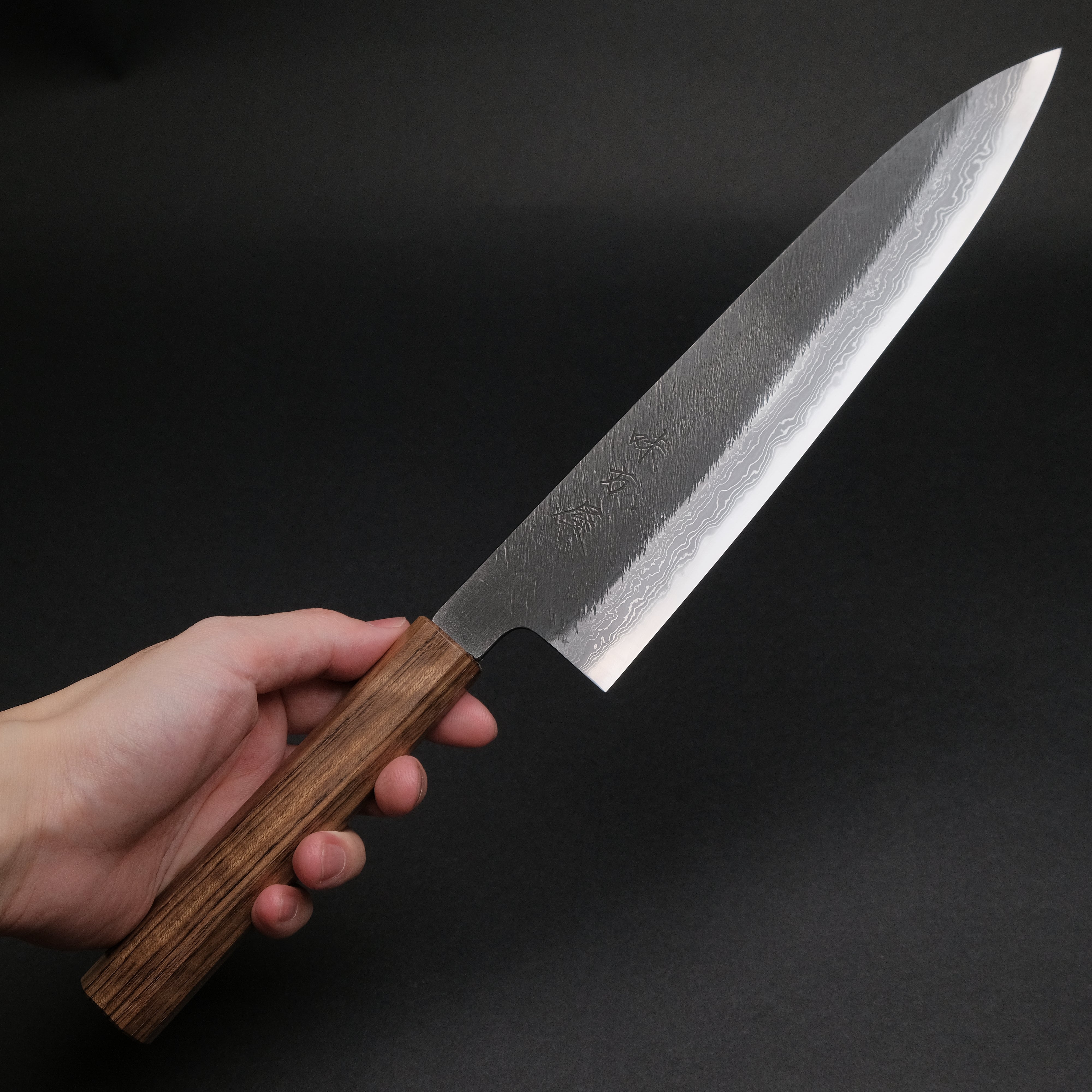 Ajikataya White #2 Matsuba Damascus Gyuto 240mm Japanese Chef Knife with Obankole Handle - Premium Kitchen Knife for Professional Chefs & Home Cooking, Perfect for Slicing, Dicing & Meat Cutting