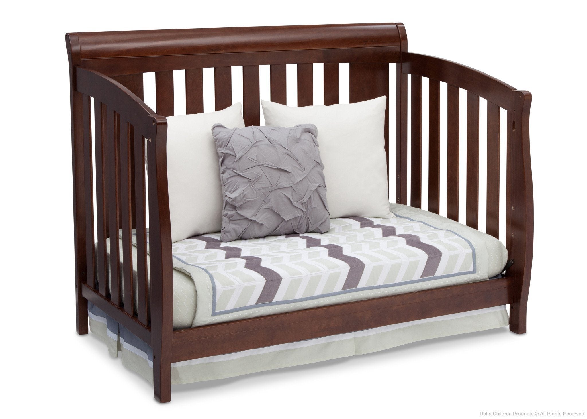 Clermont 4-in-1 Convertible Baby Crib - Toddler Bed & Daybed with Mattress | Nursery Furniture for Boys & Girls | Perfect for Small Spaces & Growing Families