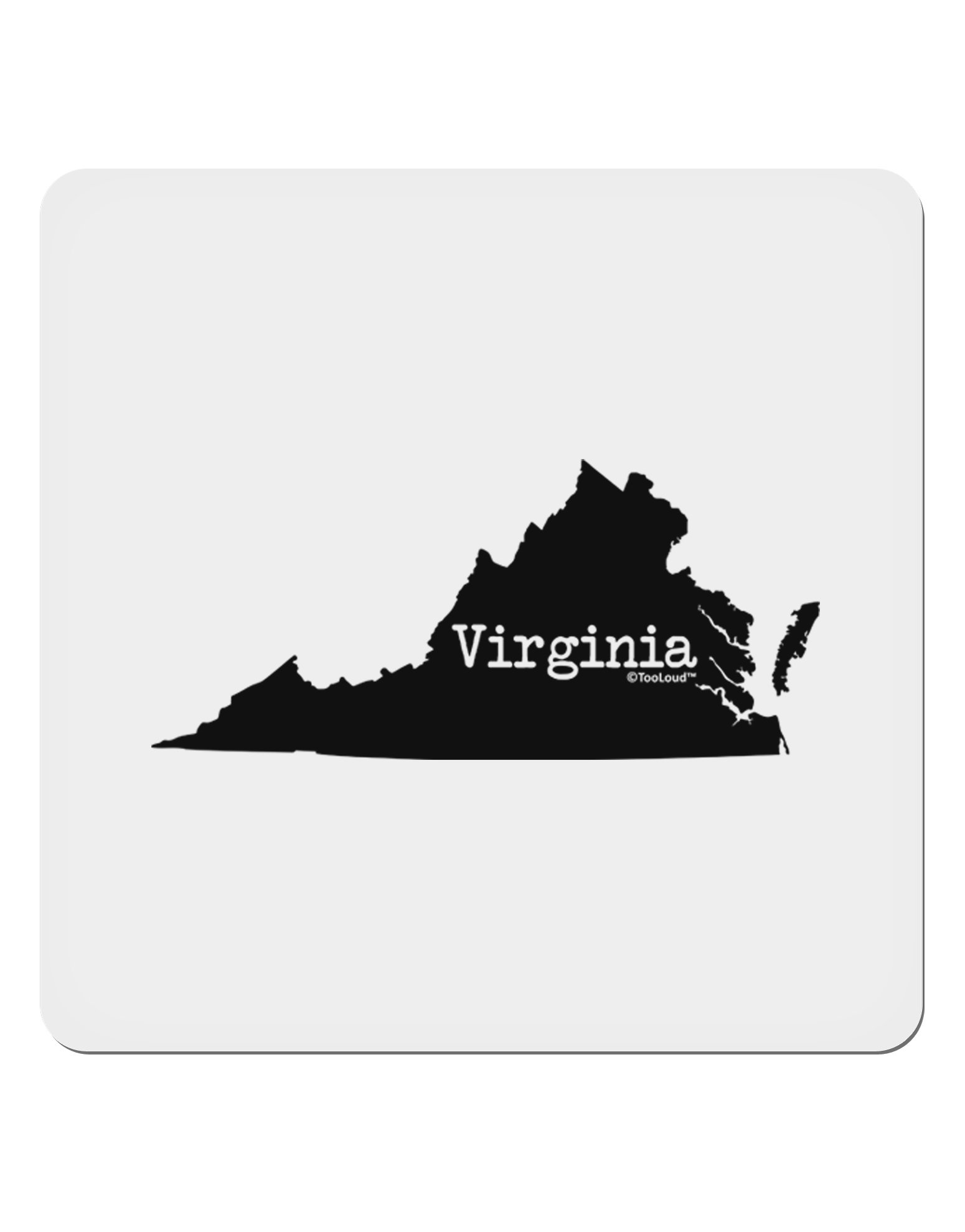 TOOLOUD Virginia - United States Shape 4x4 Inch Square Vinyl Stickers - 4 Pack Decals for Laptop, Water Bottle, Bumper, Computer, Phone - Perfect for Travel Enthusiasts & State Pride Decor
