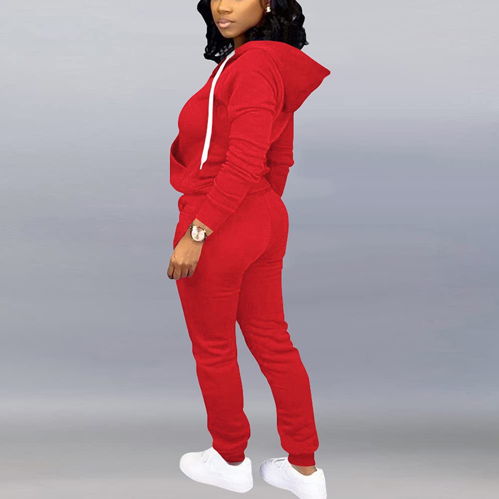 Mrskoala Women's 2-Piece Tracksuit Set - Soft Sweatpants & Hoodie Jogging Suit with Pockets for Workout, Running, Yoga & Lounge Wear - Perfect for Gym, Travel & Casual Outfits