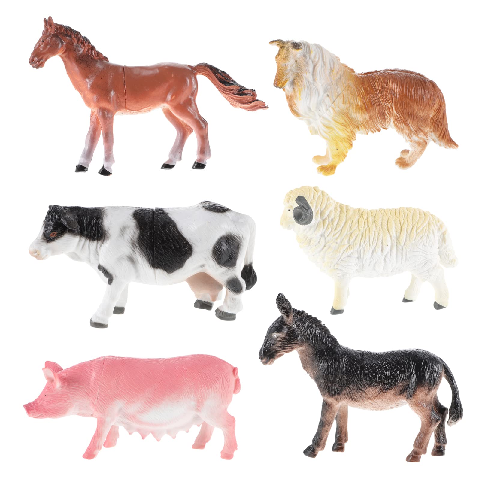 Balacoo Mini Farm Animals Toys Set - 6pcs Tiny Animal Figures for Cake Toppers, Fairy Gardens & Educational Play | Realistic Farm Animal Figurines for Kids, Micro Landscapes & Party Decorations