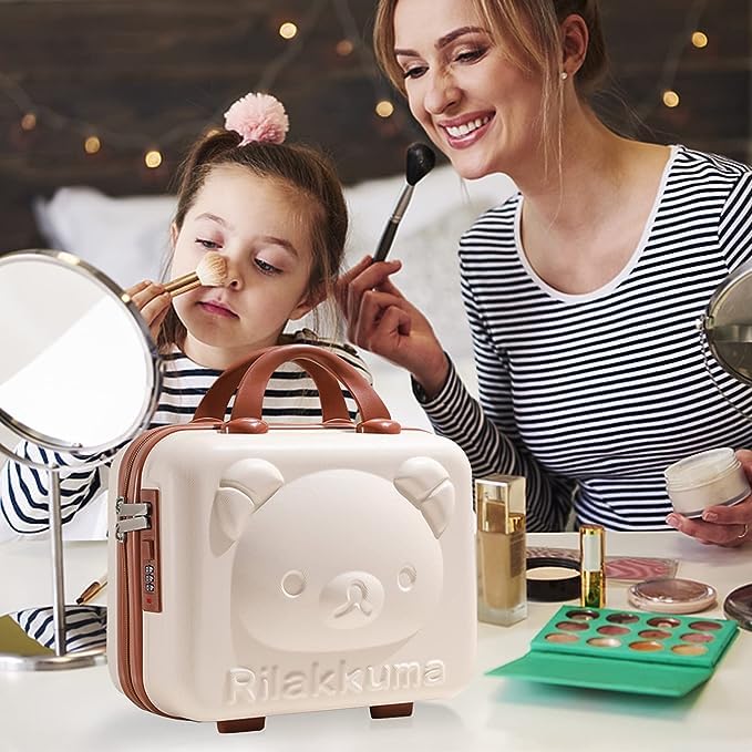 TRADY Waterproof Makeup Bag for Travel - Lightweight Cosmetic Case for Women & Girls - Perfect for Toiletries & Beauty Essentials