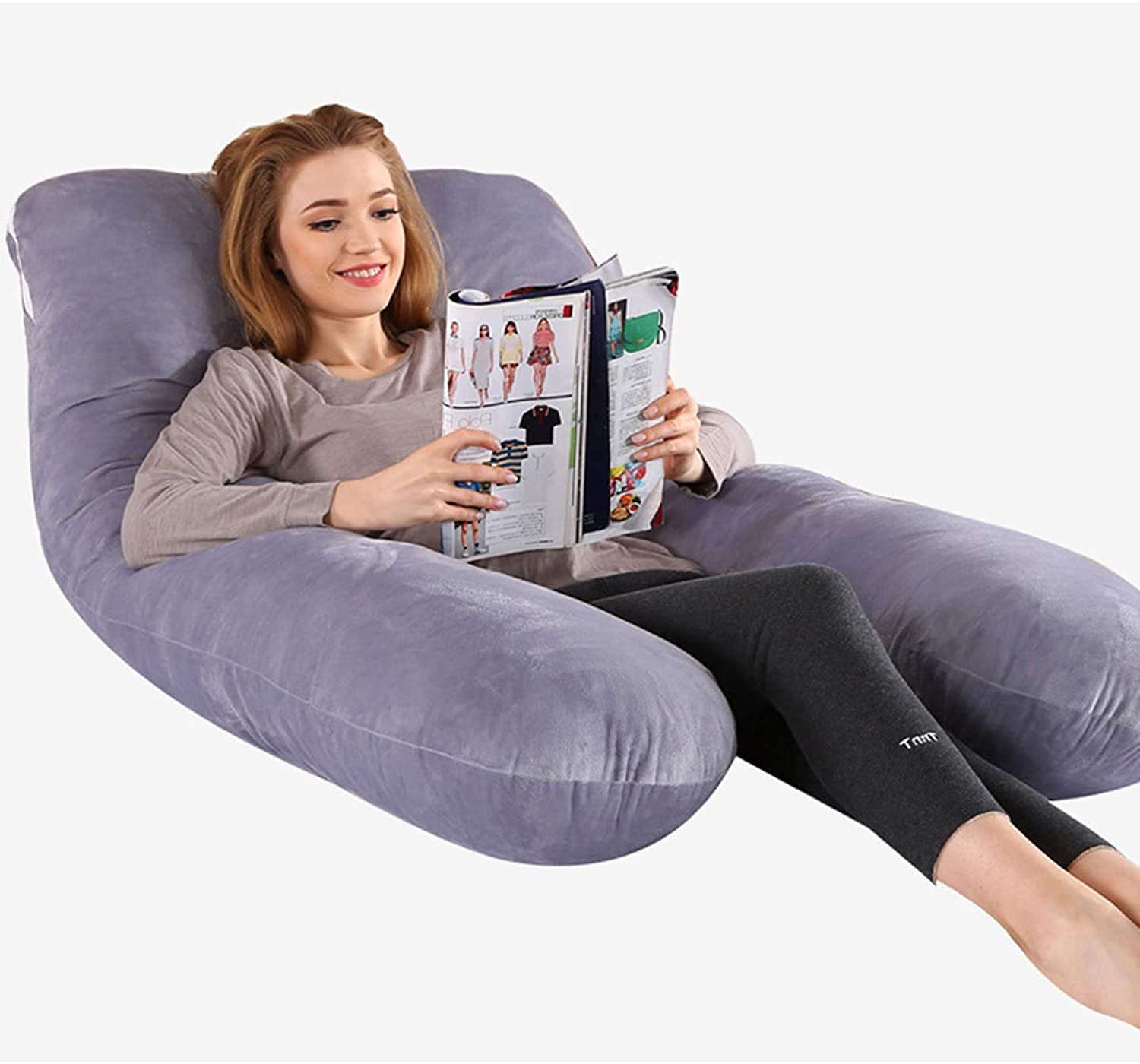 Best U-Shaped Pregnancy Pillow for Sleeping - Maternity Support Pillow for Back & Hips Relief - Comfortable Side Sleeping Pillow for Pregnant Women - Perfect for Nighttime Comfort & Pregnancy Support
