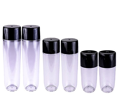 Premium Empty Liquid Bottles for Travel, Home & Parlor Use - Leak-Proof Refillable Containers for Creams, Lotions & Cosmetics (Pack of 6, White) - Perfect for Toiletry Kits, DIY Beauty Products & On-the-Go Essentials