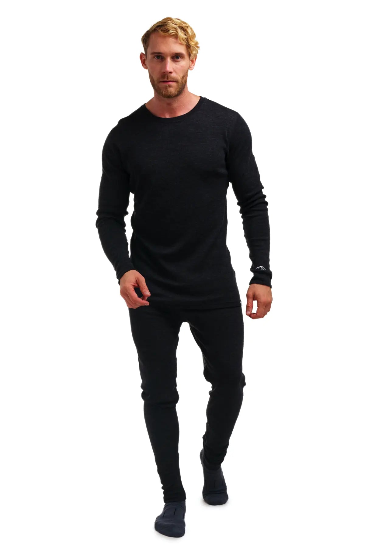 Men's Merino Wool Thermal Underwear Set - 250g Charcoal Grey - Base Layer for Winter, Skiing & Outdoor Activities