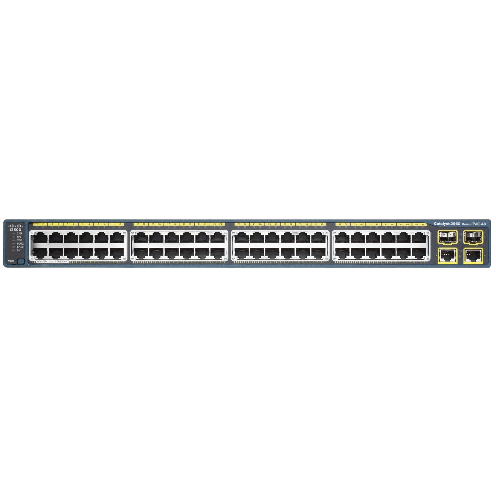 Cisco WS-C2960S-48LPS-L Catalyst 2960S 48-Port PoE+ Gigabit Ethernet Switch (Renewed) - Ideal for Office Networks, Small Business IT Infrastructure & Smart Home Device Connectivity