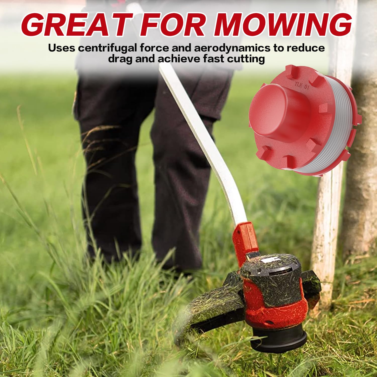 3Pcs Replacement Trimmer Line Spool for Einhell Cordless Grass Trimmer GE-CT 36/30 LI E Solo, AGILLO 36/255 BL, AGILLO 18/200 - 2mm Diameter Nylon Line (8m Length) - Perfect for Lawn Care & Garden Maintenance