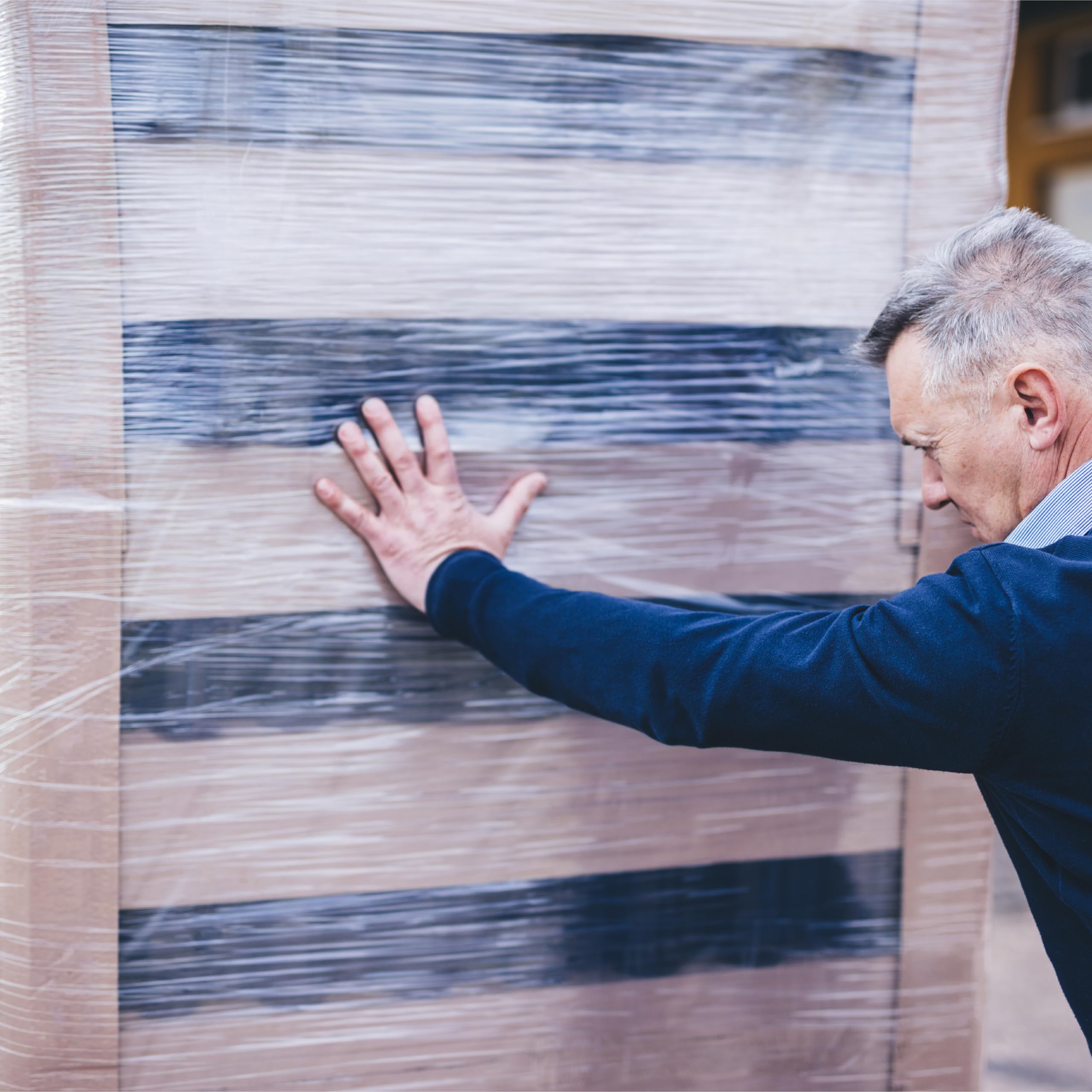 MMBM Pallet Stretch Wrap - 19.7 Inch x 6000 Feet, 80 Gauge Clear Plastic Cling Film - Heavy Duty Cast Shrink Wrap for Industrial Machine Use - Perfect for Securing Pallets, Shipping & Warehouse Storage