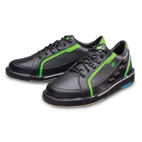 Brunswick Men's Punisher Black & Neon Green Left-Handed Bowling Shoes - Perfect for League Play & Competitive Bowling