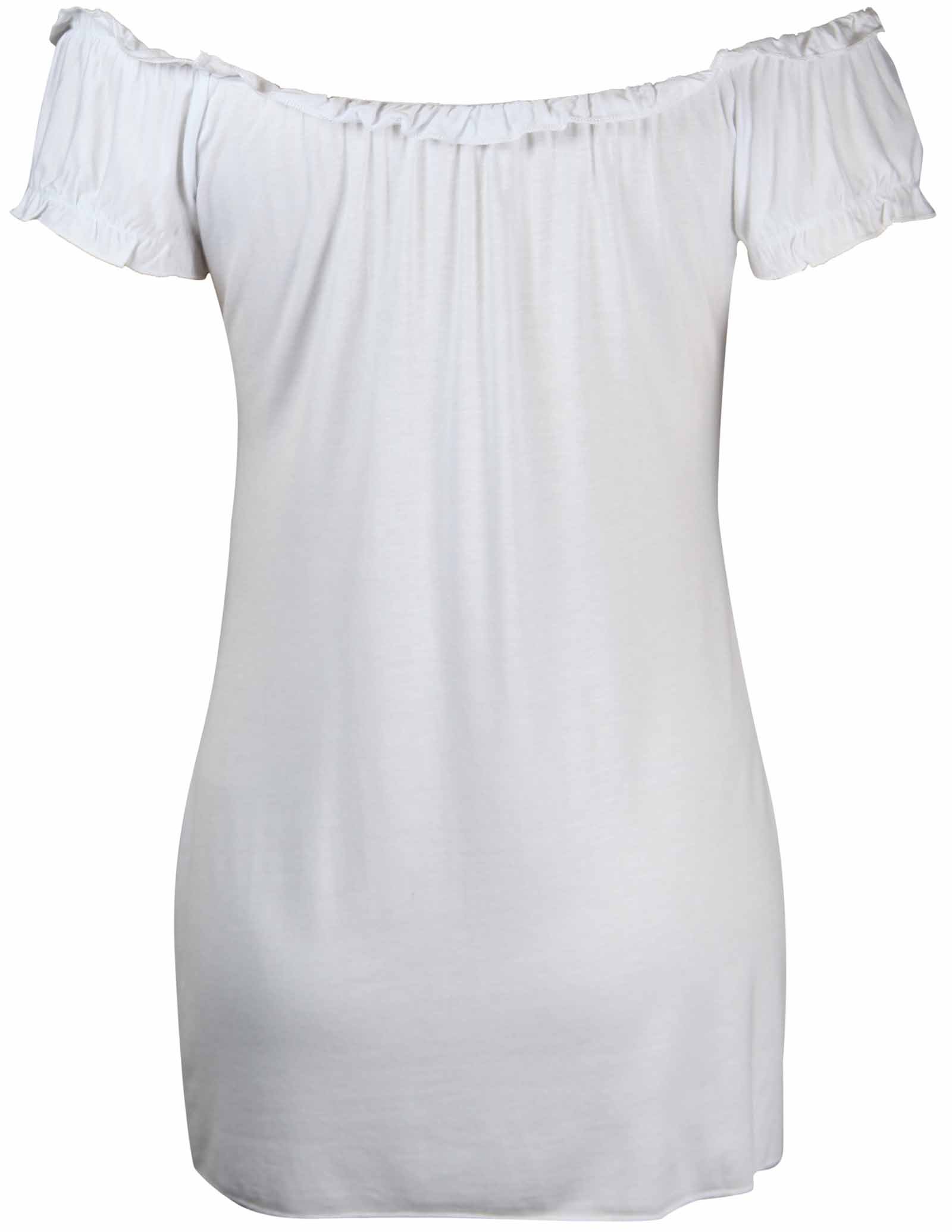 Plus Size Off Shoulder Boho Gypsy Top for Women - White Size 14 | Flowy Summer Blouse for Beach, Vacation & Casual Outfits